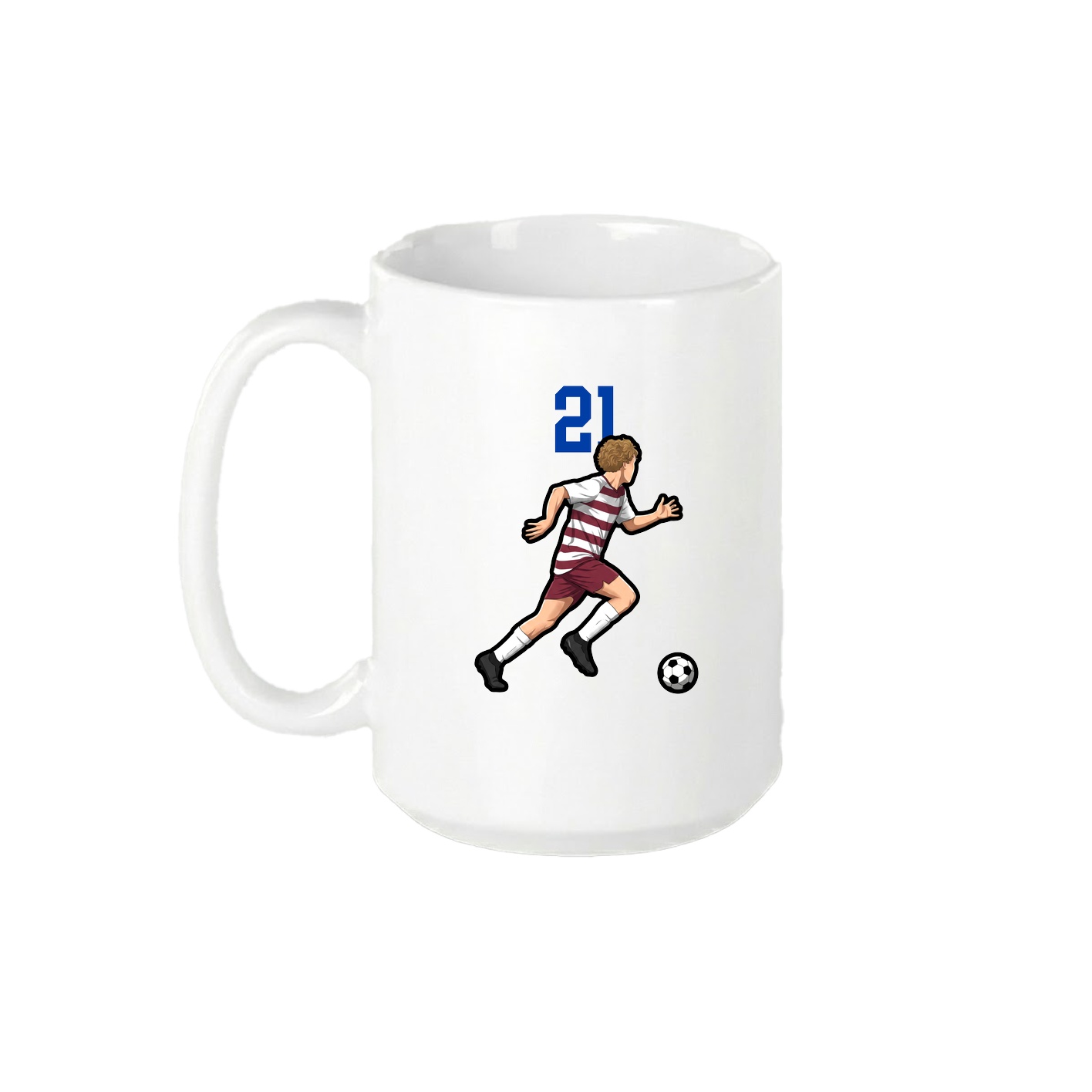 15oz Coffee Mug — Number Top in White