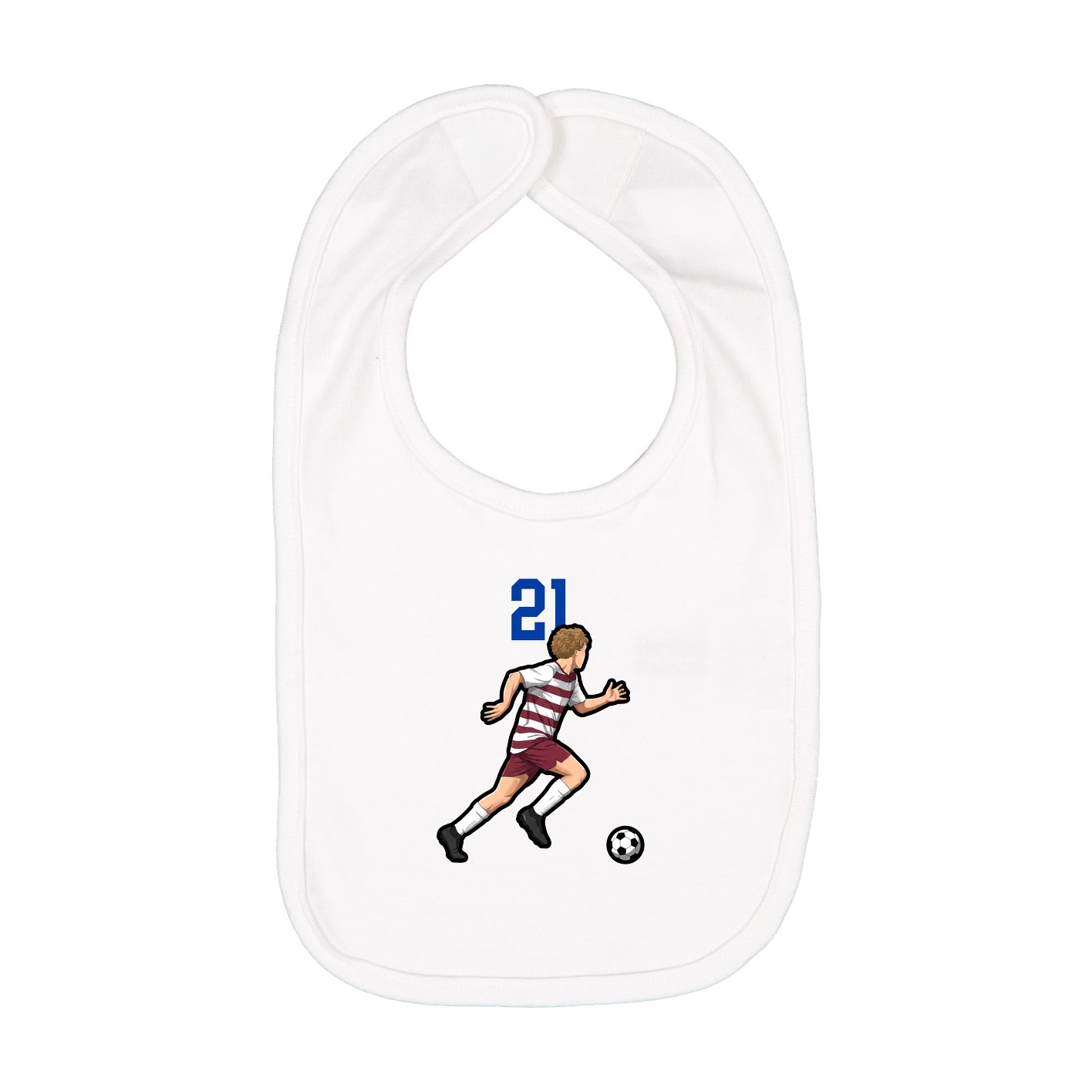 Infant Bib — Number Top in White
