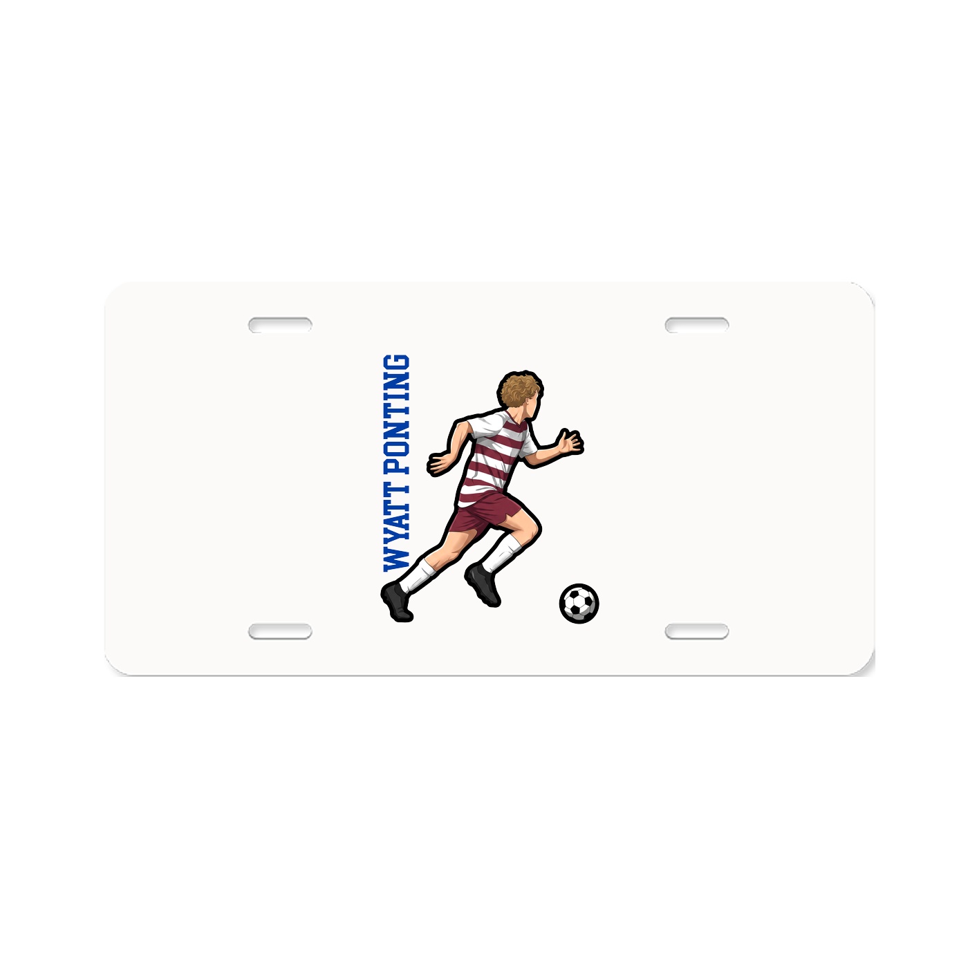 License Plate — Name Vertical in Classic