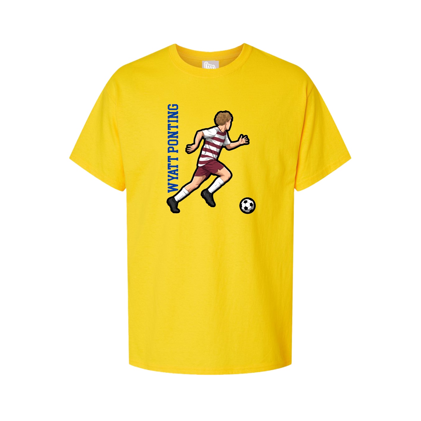Tee — Name Vertical in Gold
