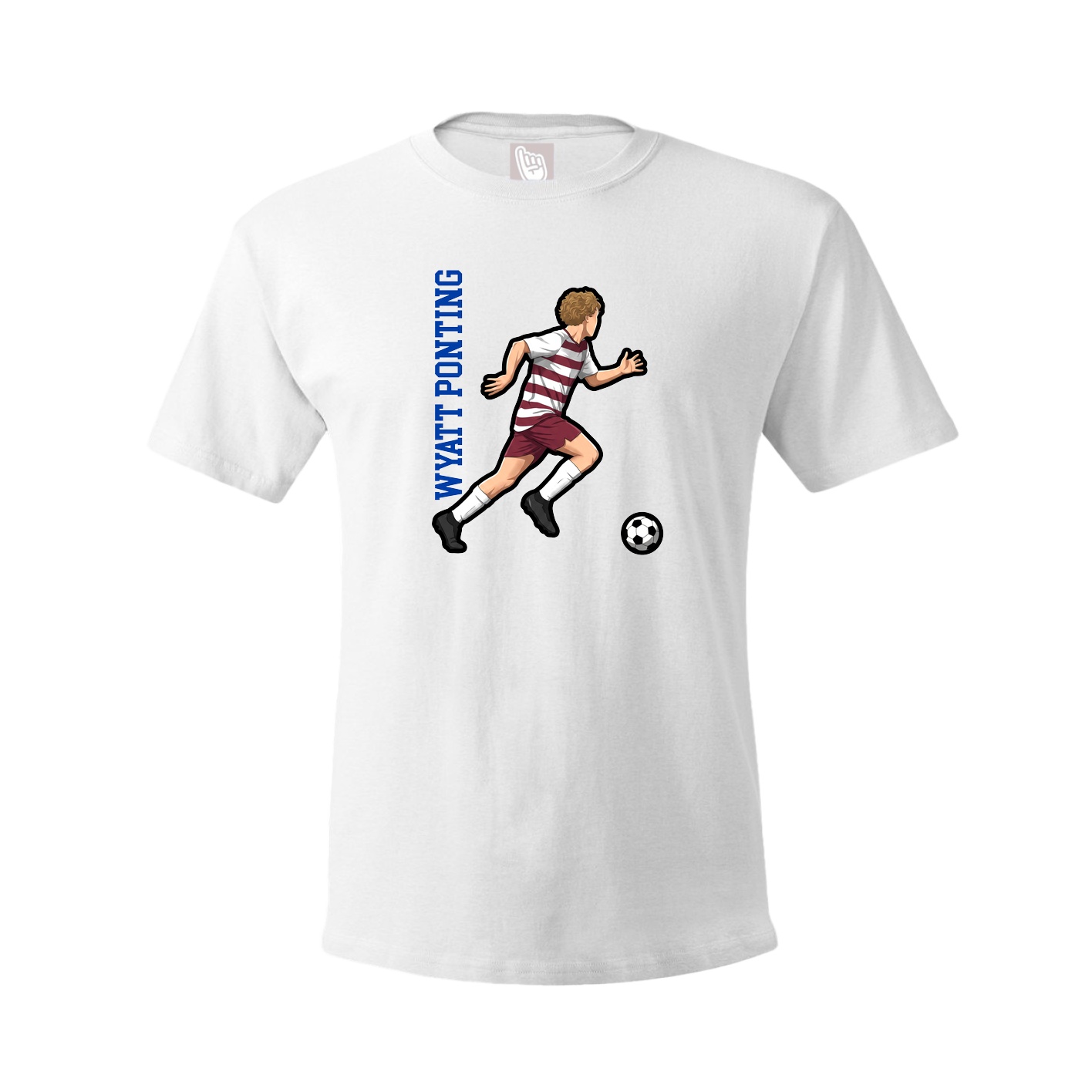 Tee — Name Vertical in White