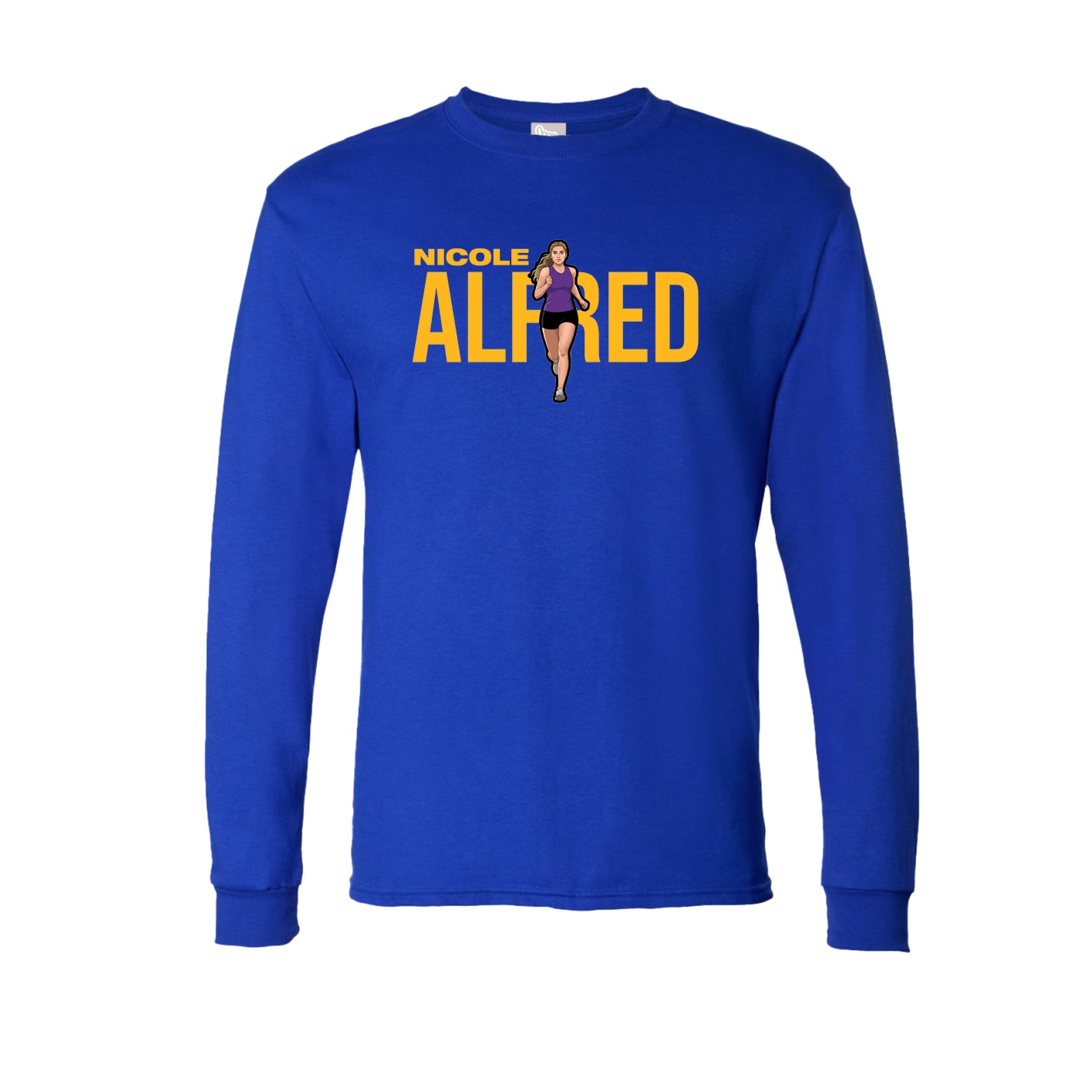 Long Sleeve Tee — Player Name in Royal