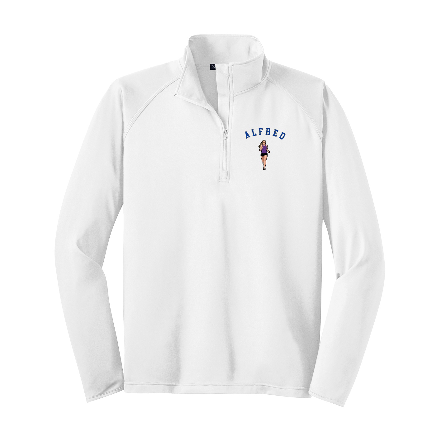 Q-Zip Pullover — Shirsey Arch in White