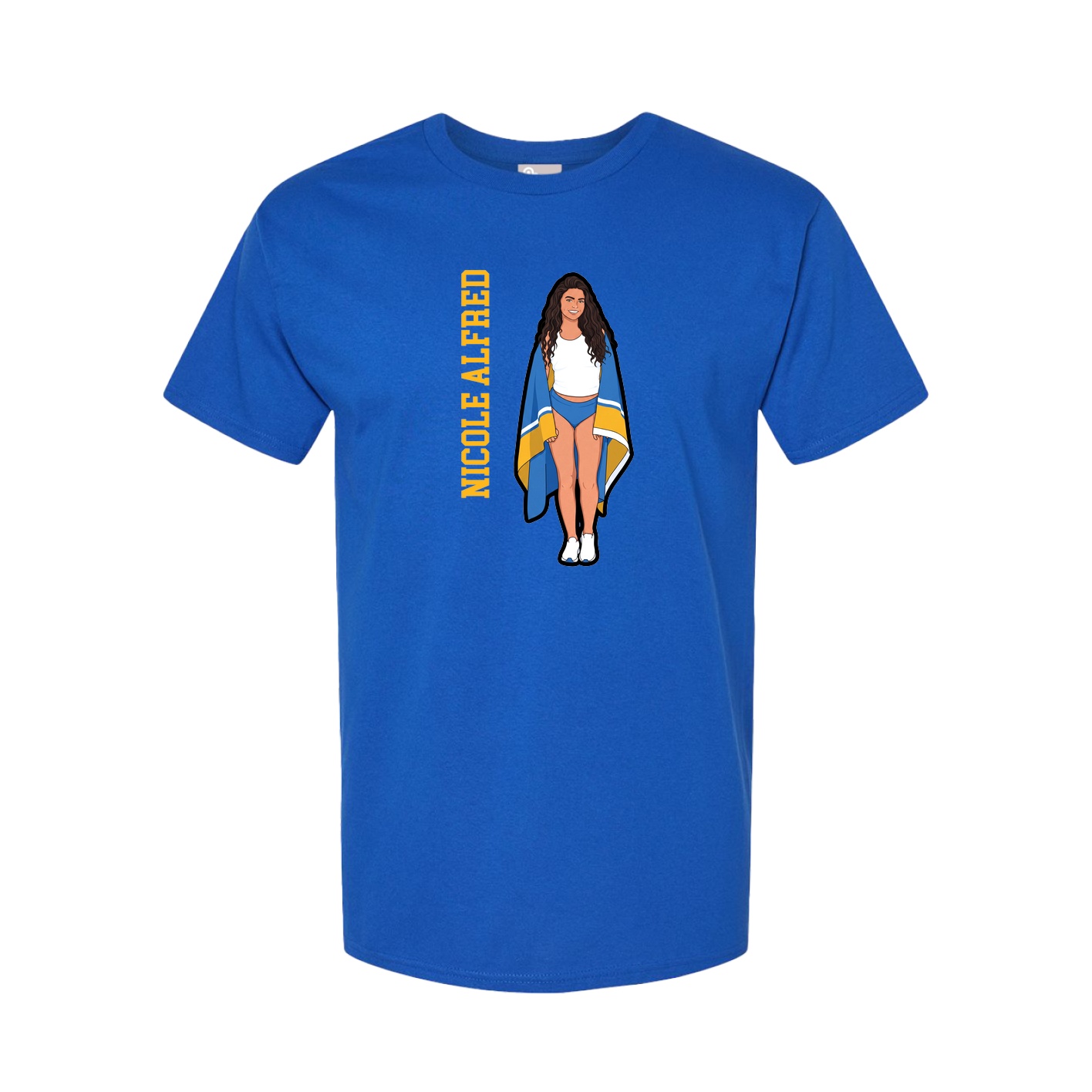 Youth Tee — Name Vertical in Royal