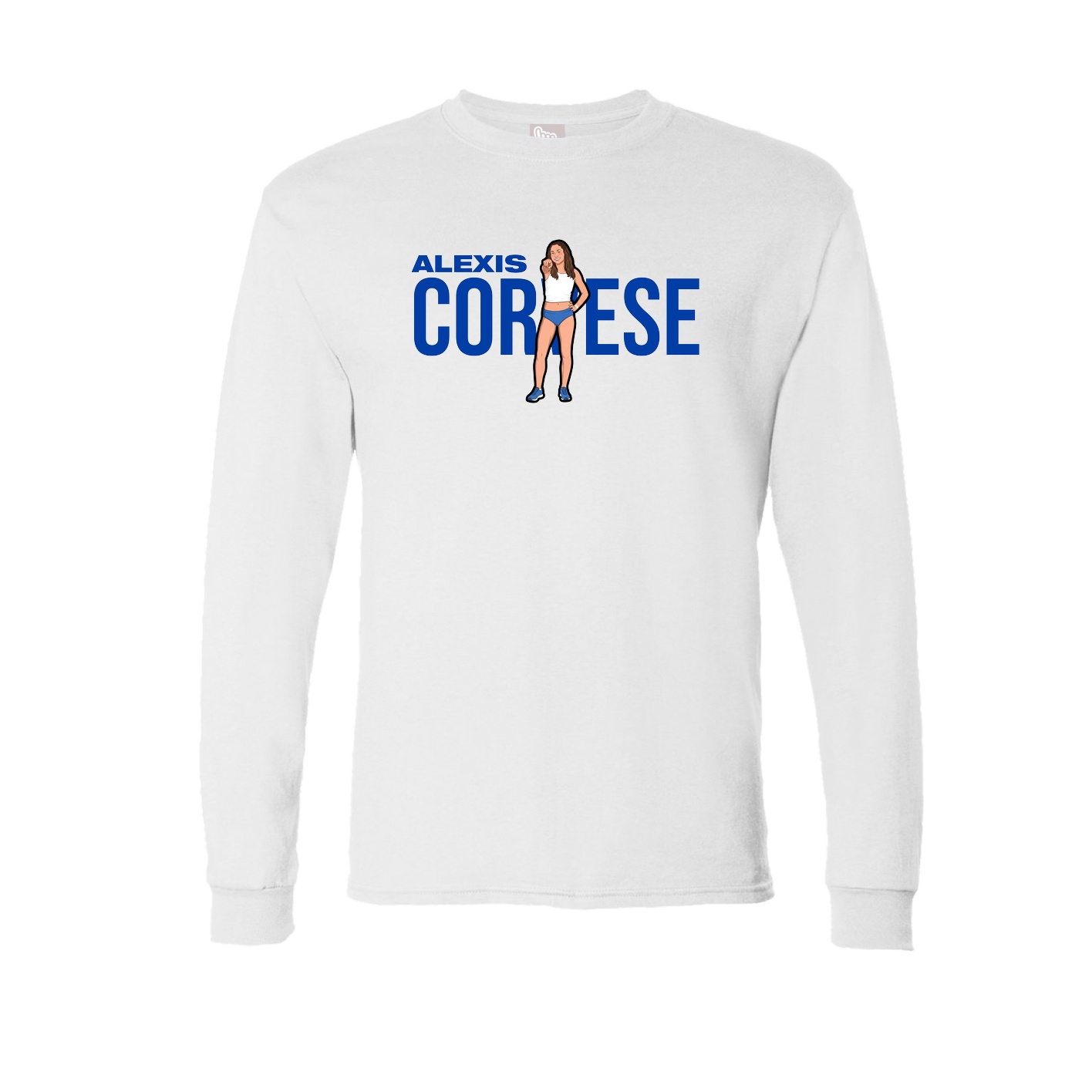 Long Sleeve Tee — Player Name in White
