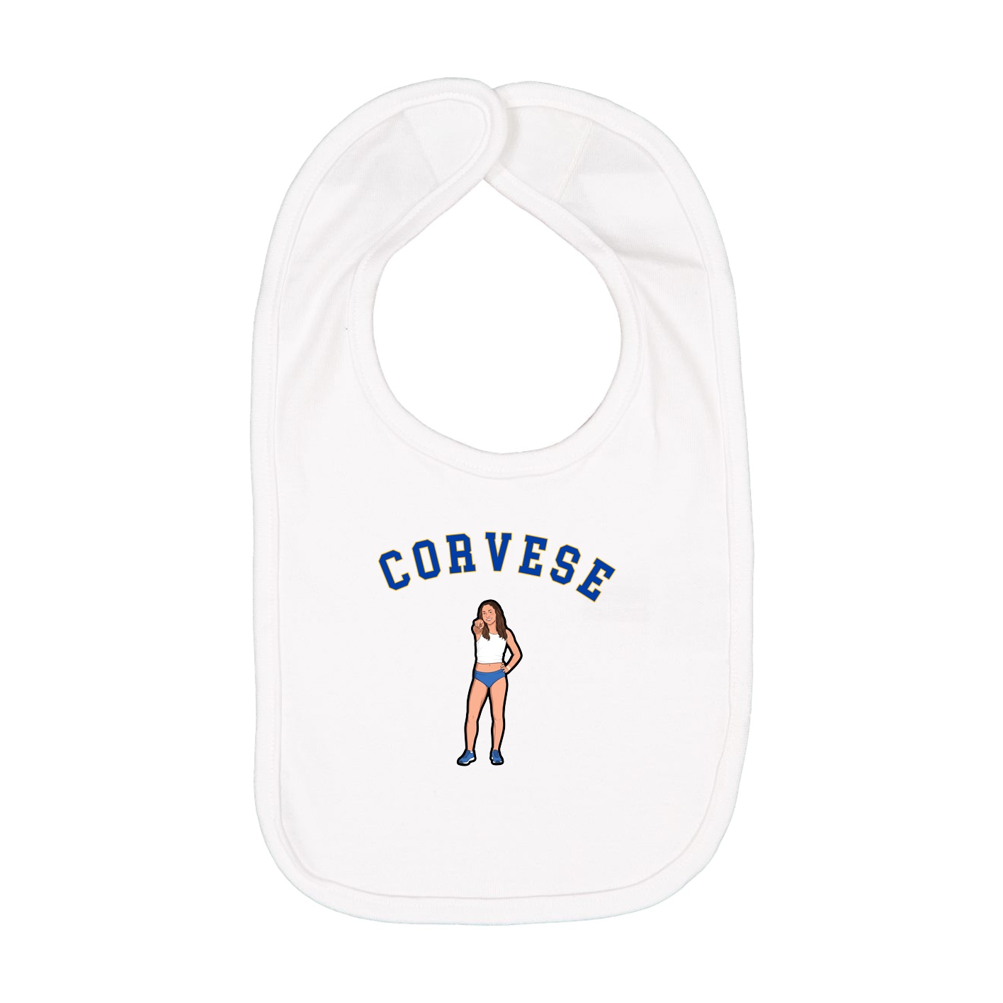 Infant Bib — Shirsey Arch in White