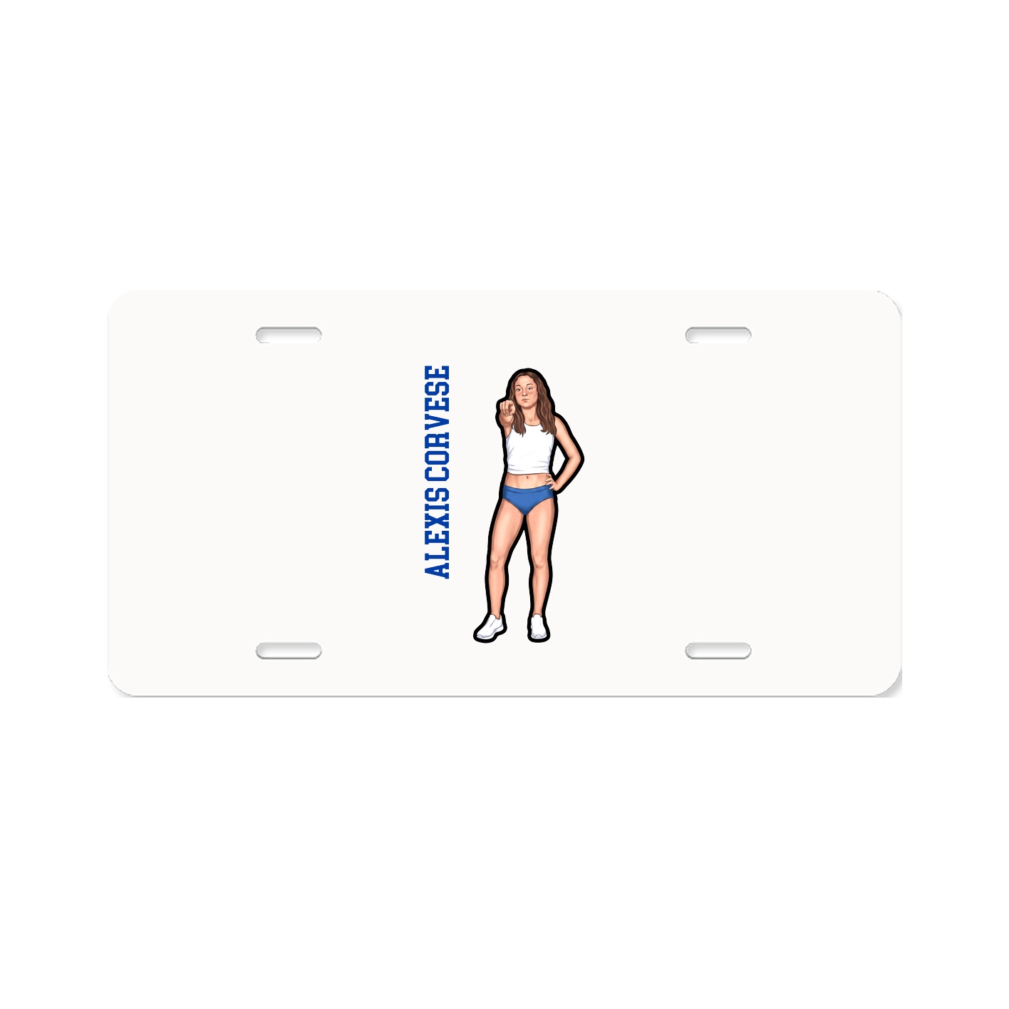 License Plate — Name Vertical in Classic