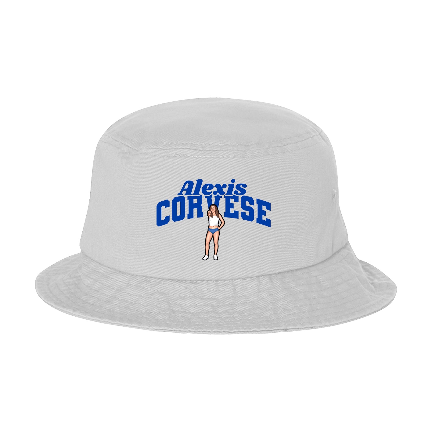 Bucket Cap — Signature Arch in White