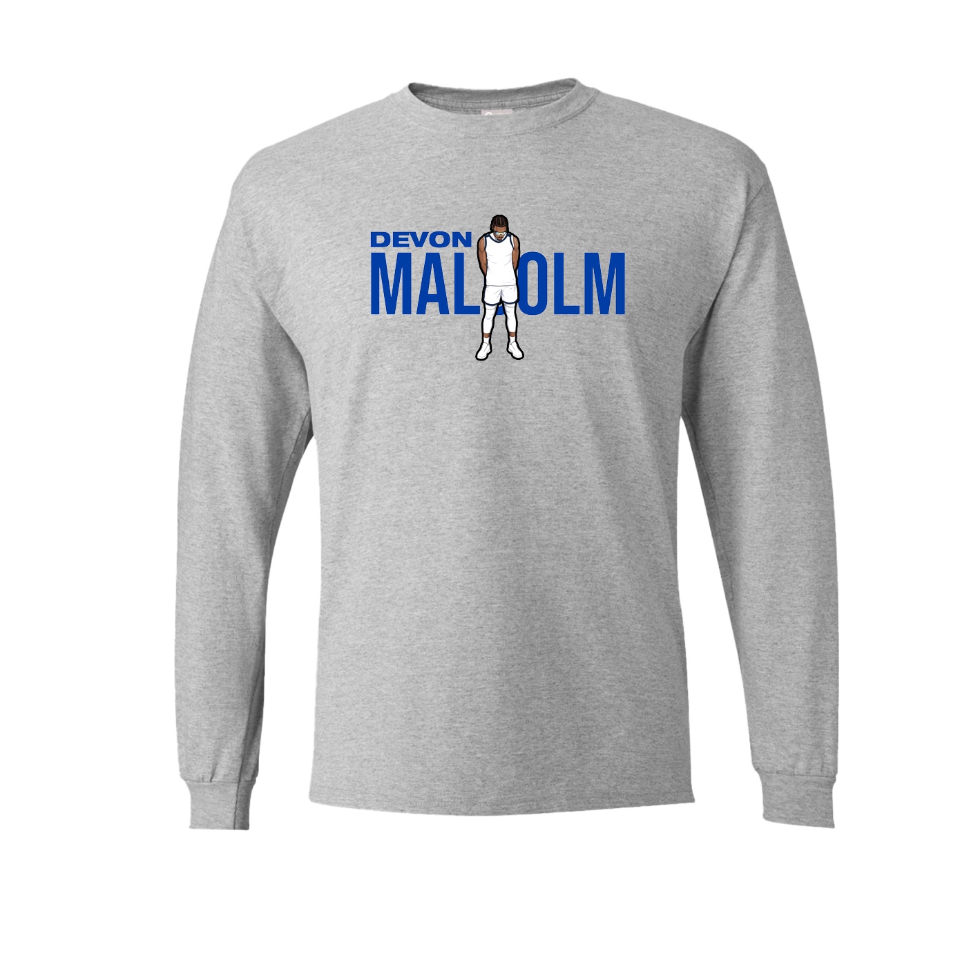 Long Sleeve Tee — Player Name in Grey