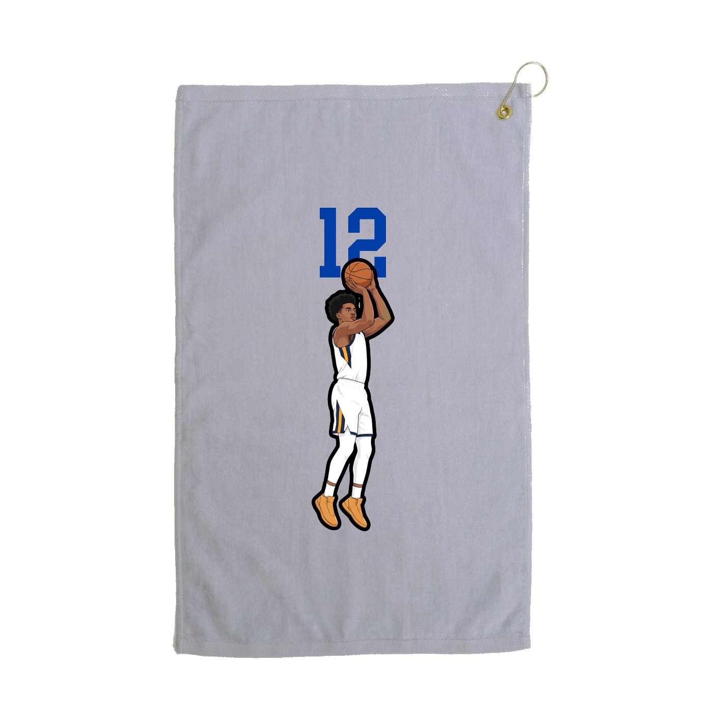 Golf Towel — Number Top in Grey