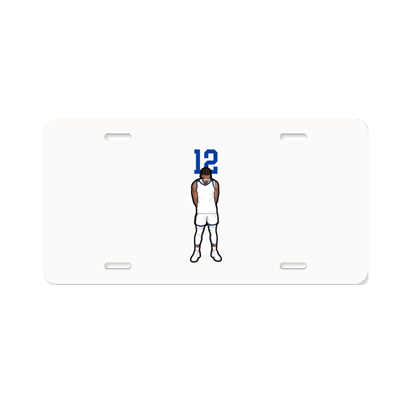 License Plate — Number Top in Classic