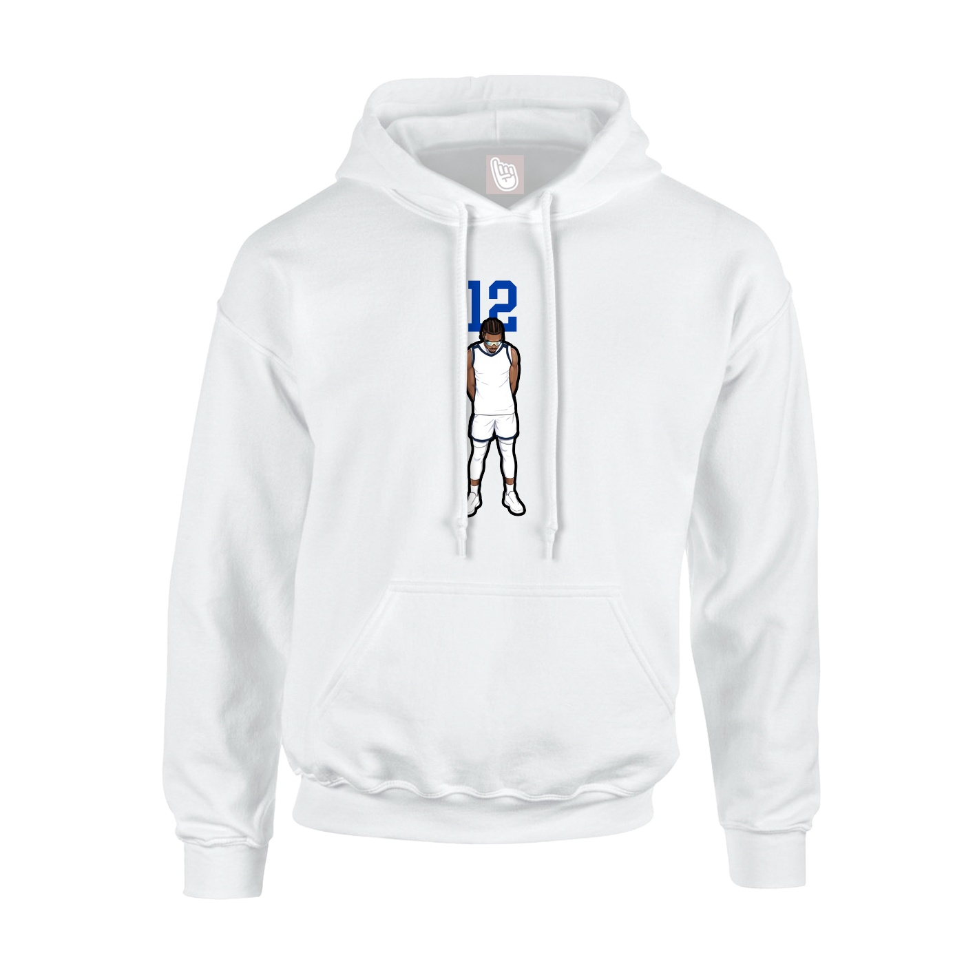 Hoodie — Number Top in White