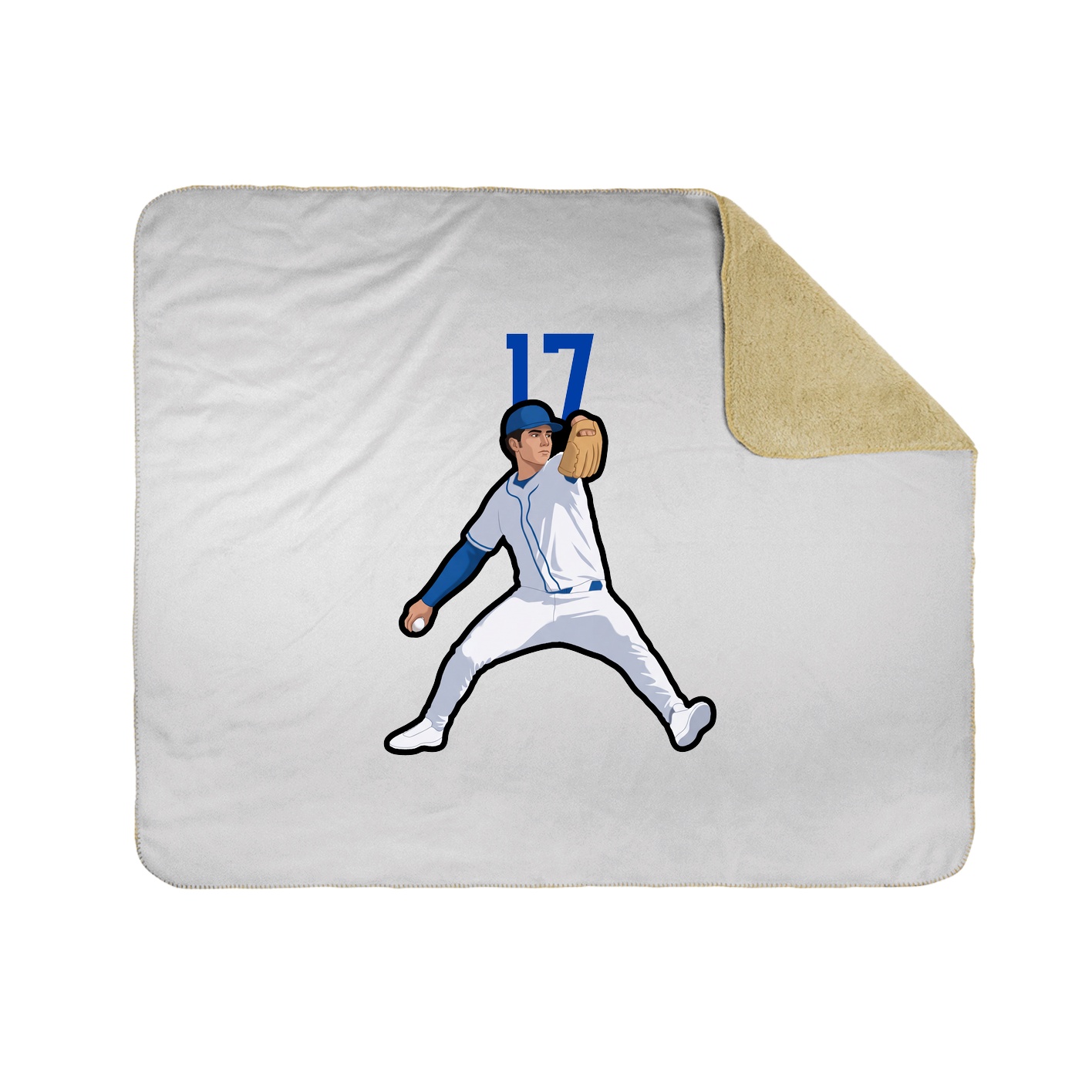 Throw Blanket — Number Top in White