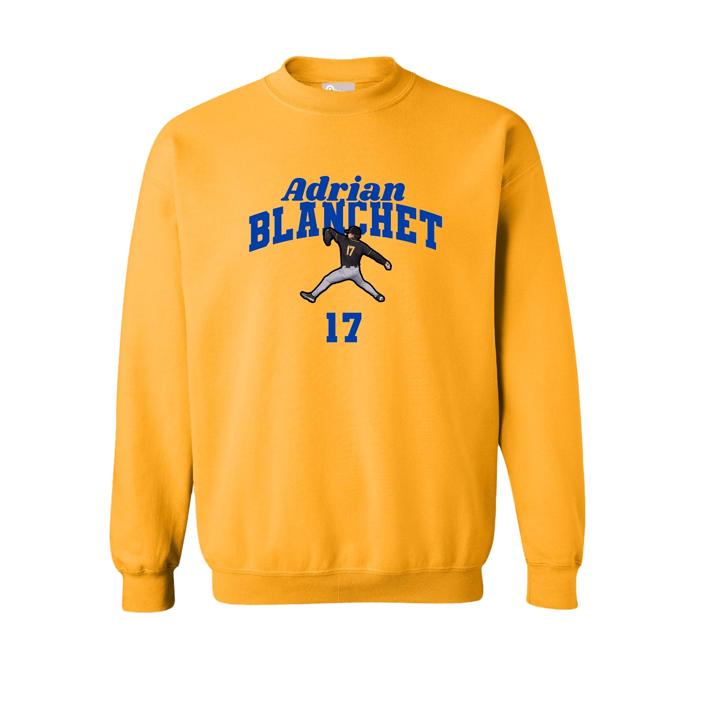 Fleece Crew — Signature Arch in Gold