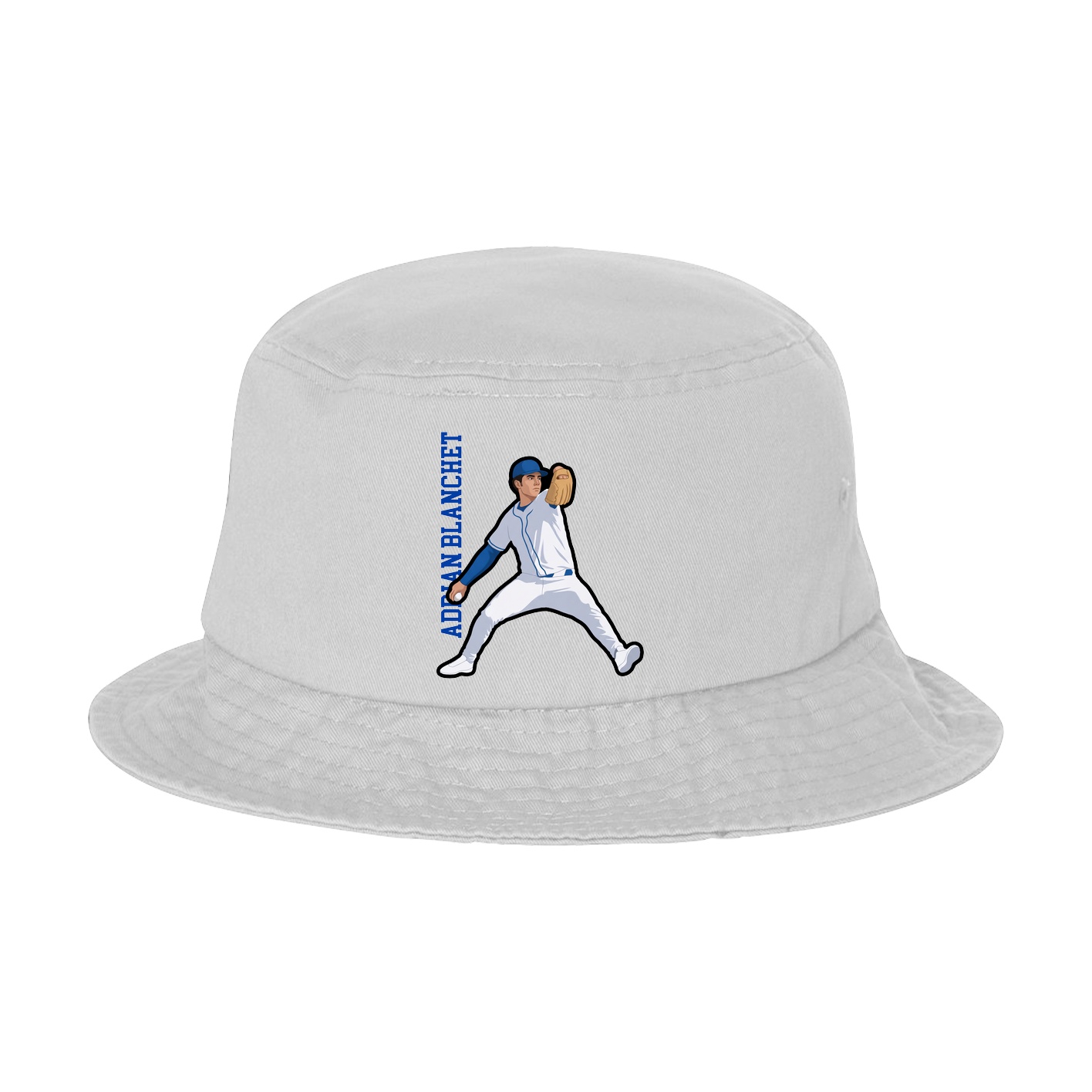 Bucket Cap — Name Vertical in White