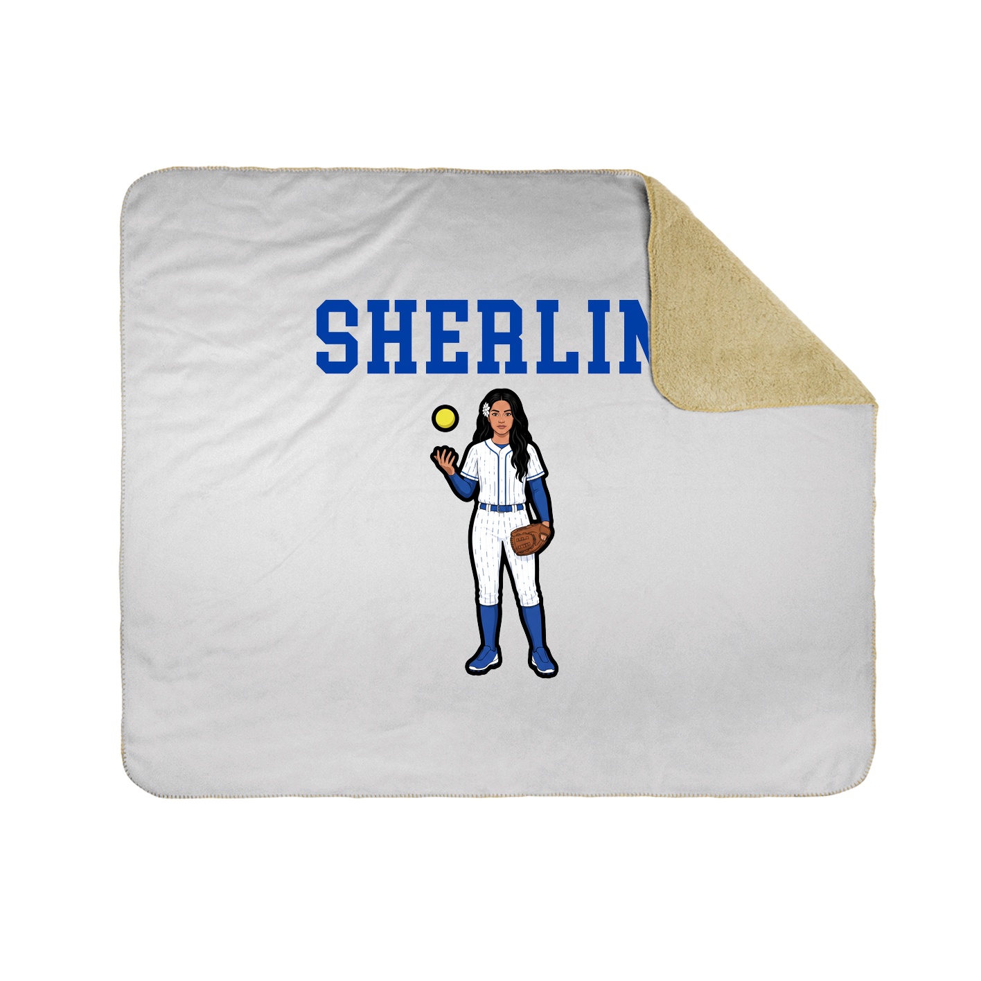 Throw Blanket — Shirsey in White