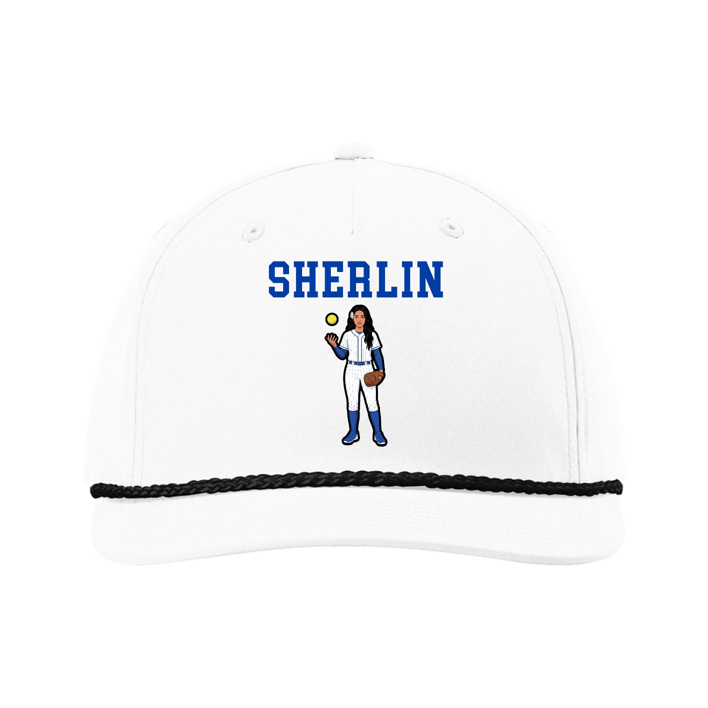 Five-Panel Classic Rope Cap — Shirsey in White