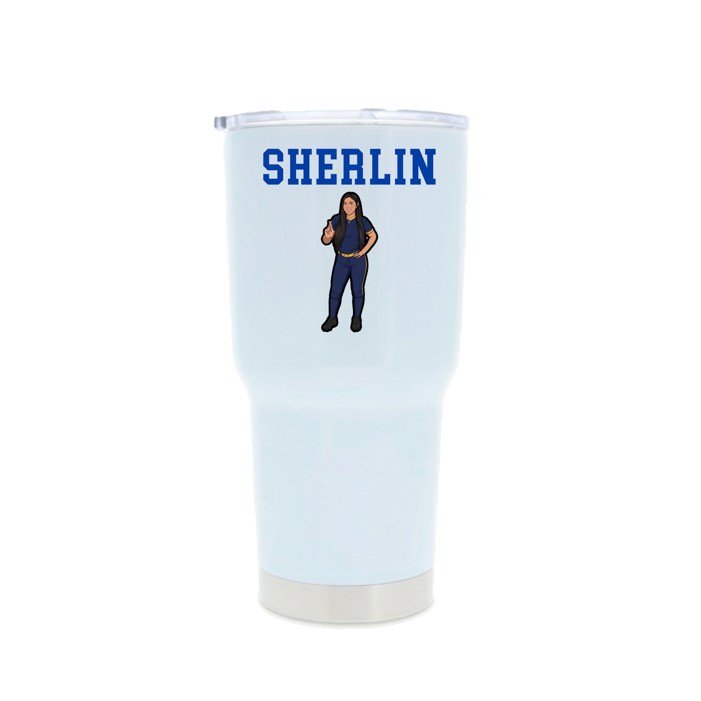 30oz Stainless Steel Tumbler — Shirsey in White