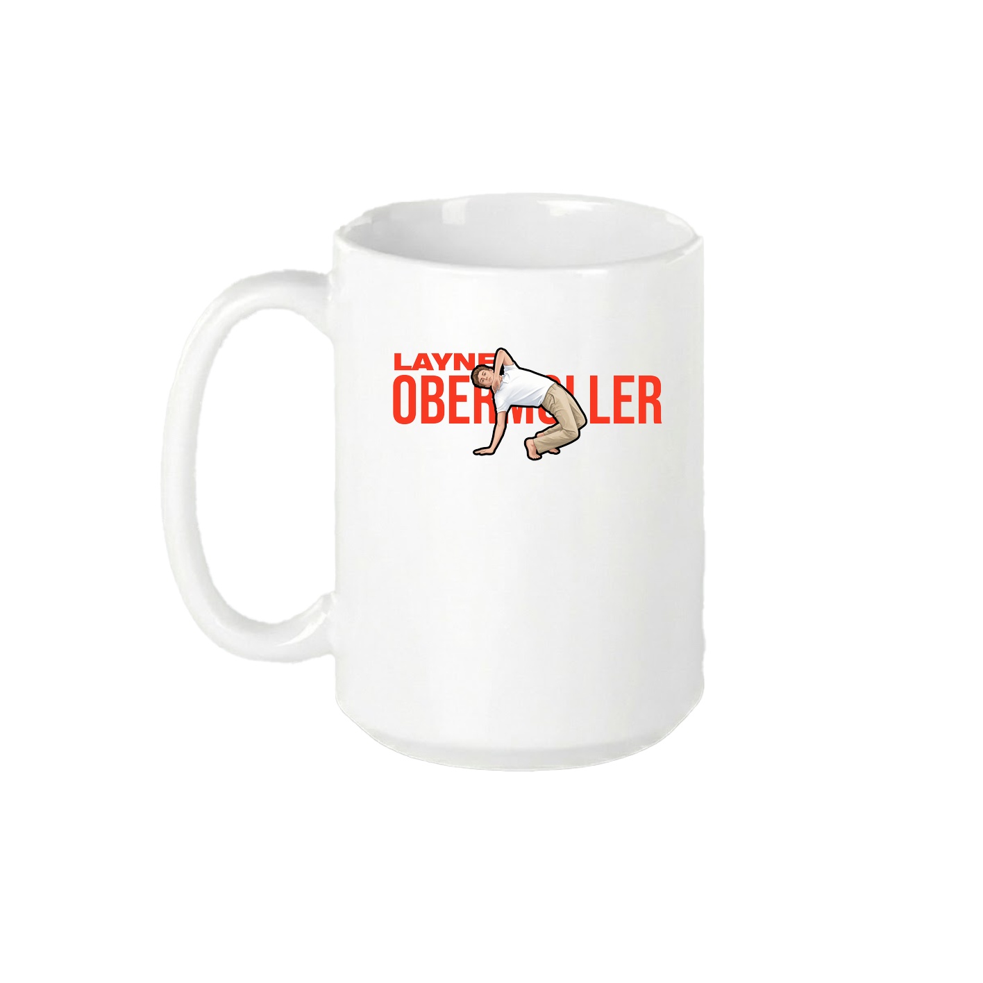 15oz Coffee Mug — Player Name in White