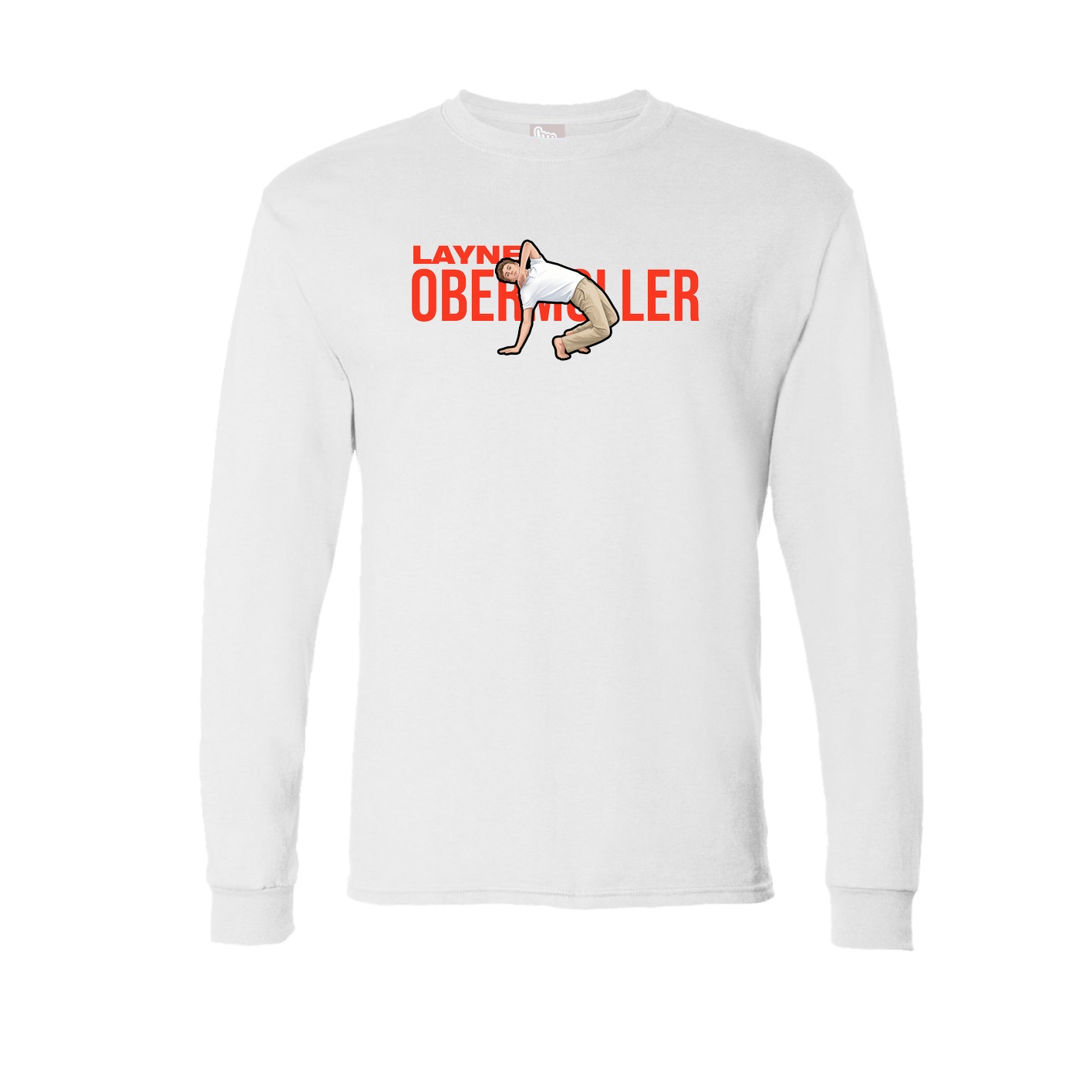Long Sleeve Tee — Player Name in White