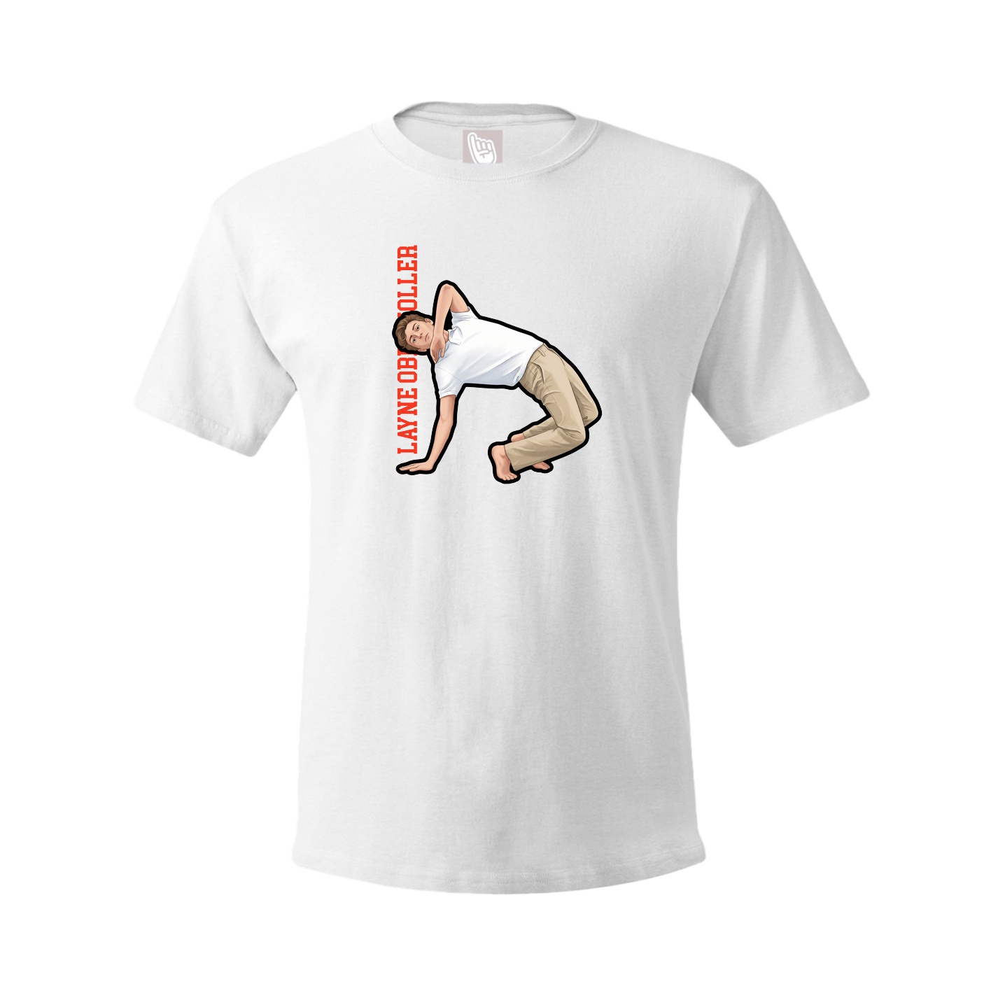 Tee — Name Vertical in White