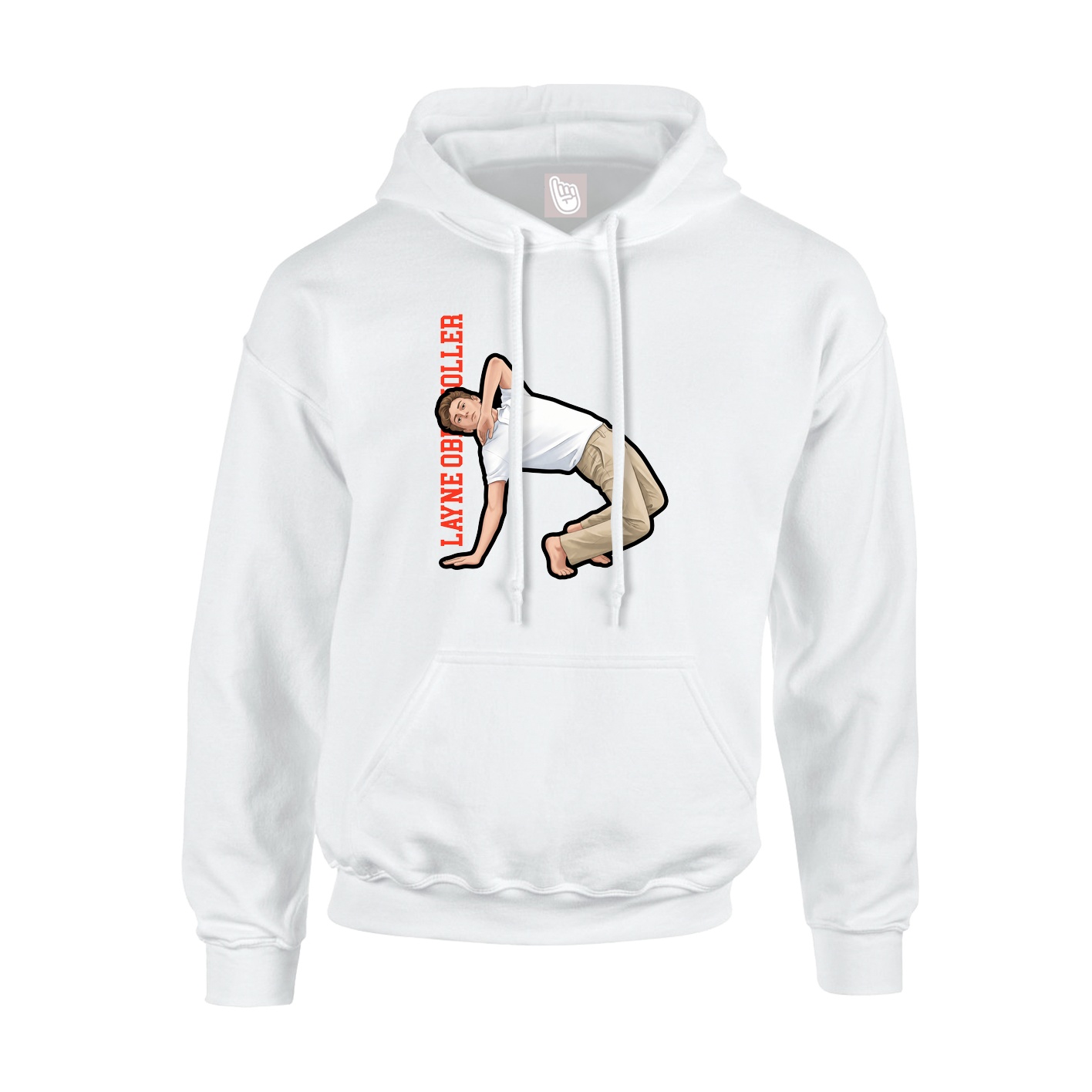 Youth Hoodie — Name Vertical in White