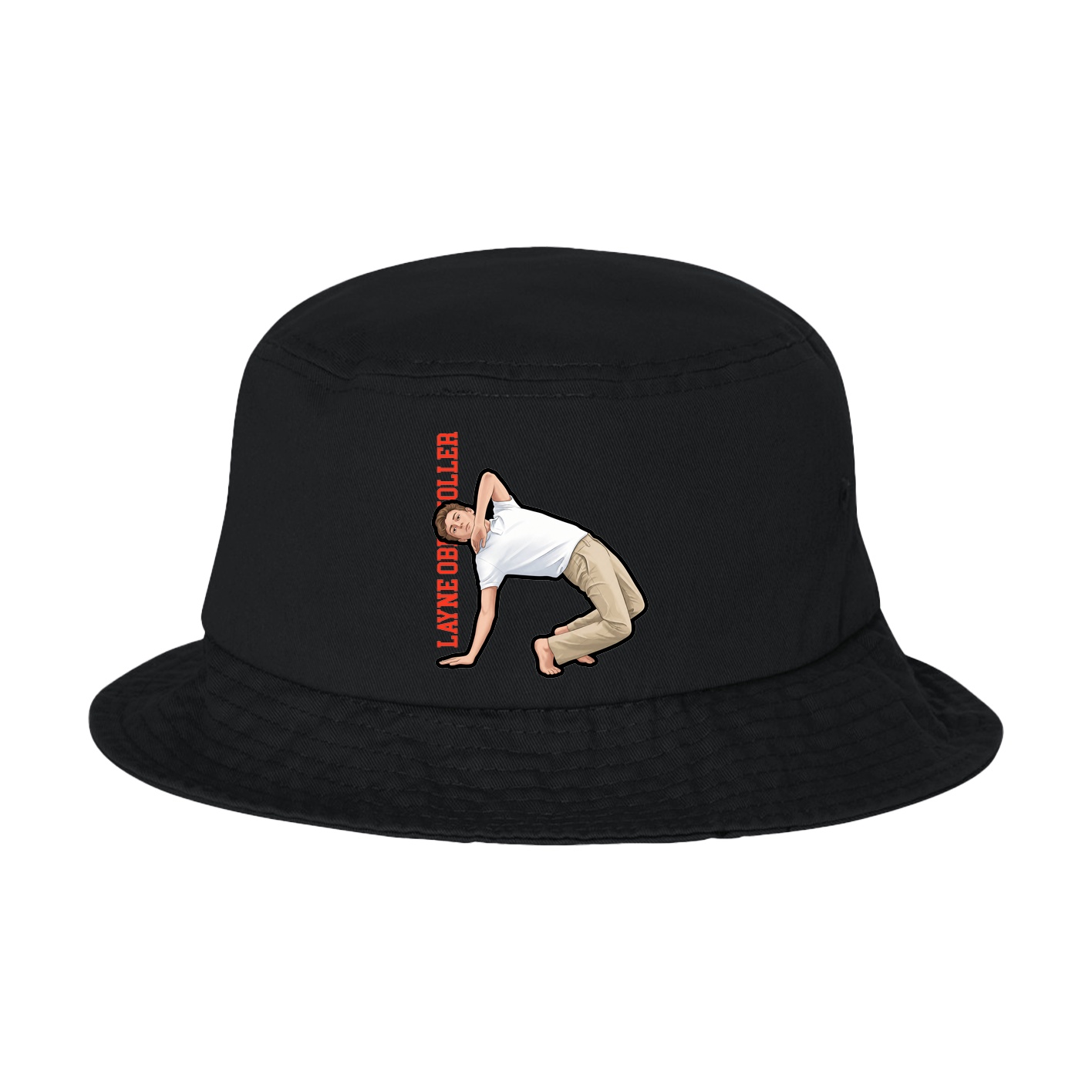 Bucket Cap — Name Vertical in Black