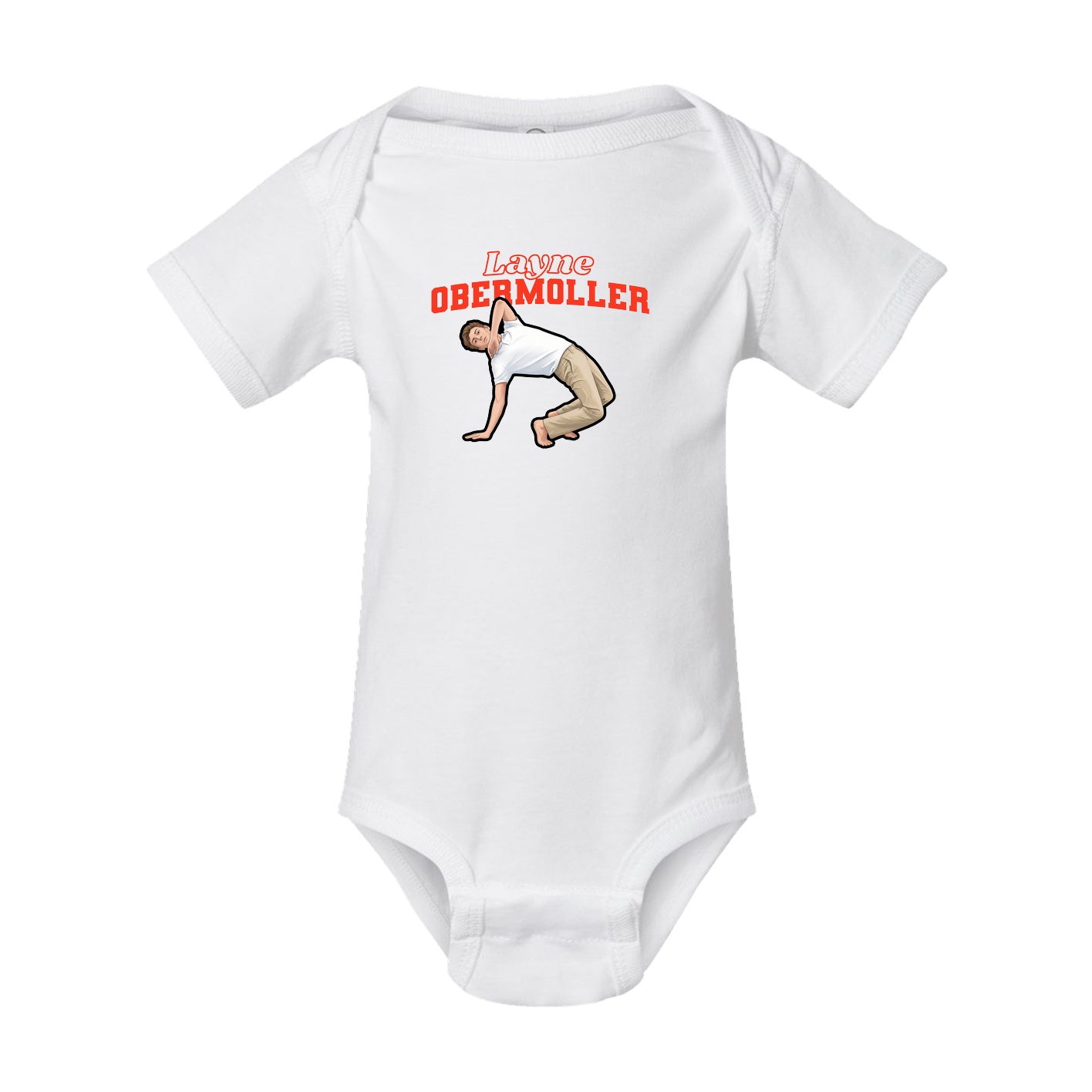 Baby Onesie — Name Arch in White