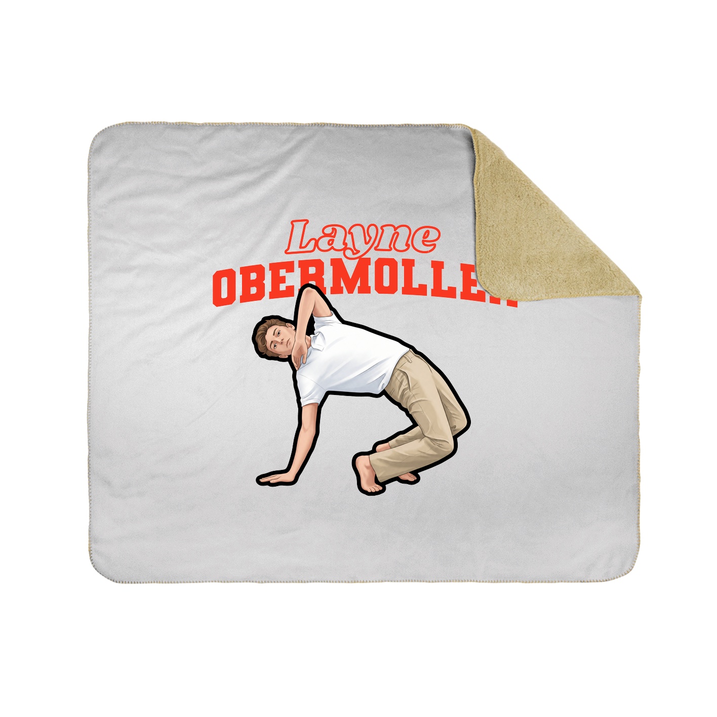 Throw Blanket — Name Arch in White