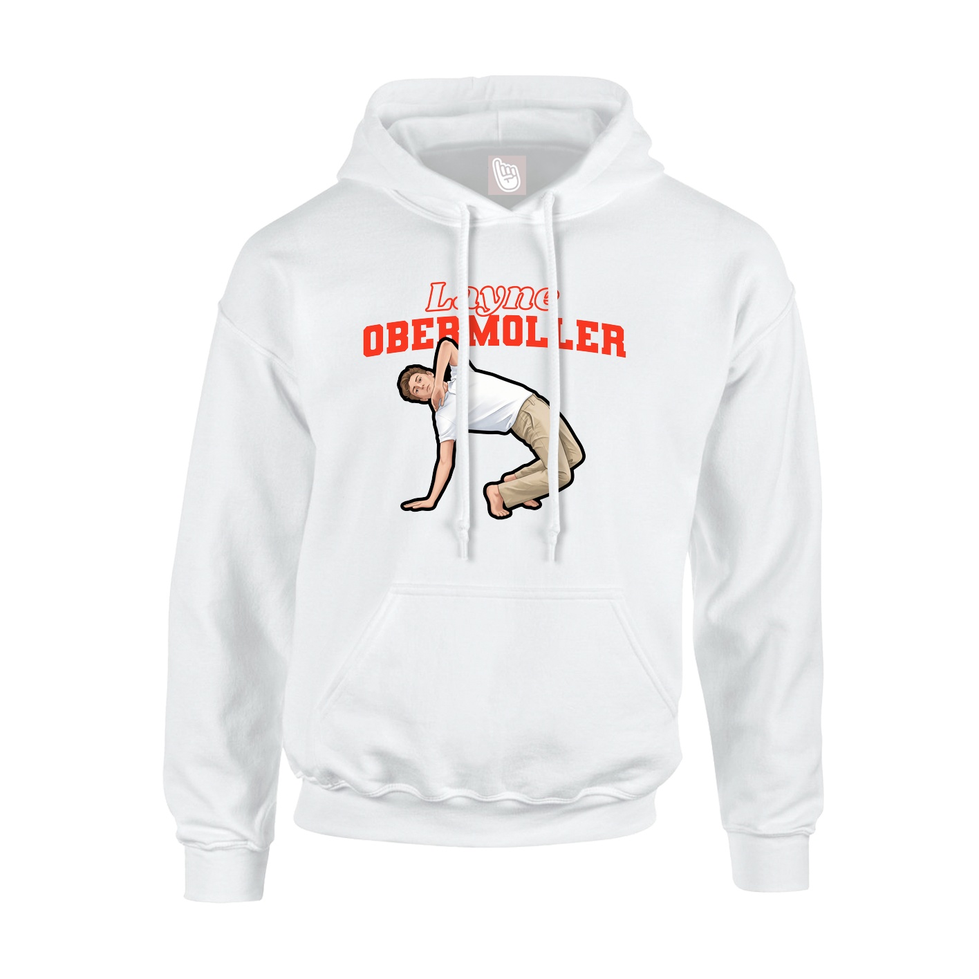 Hoodie — Name Arch in White