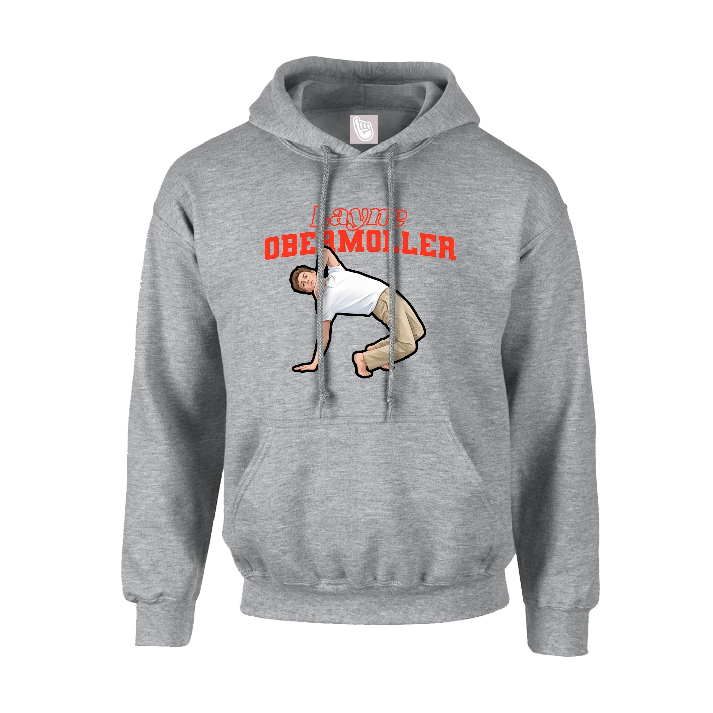 Youth Hoodie — Name Arch in Grey