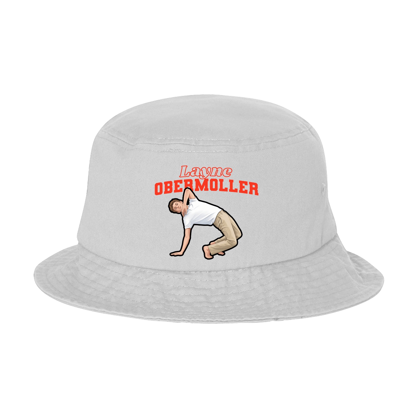 Bucket Cap — Name Arch in White