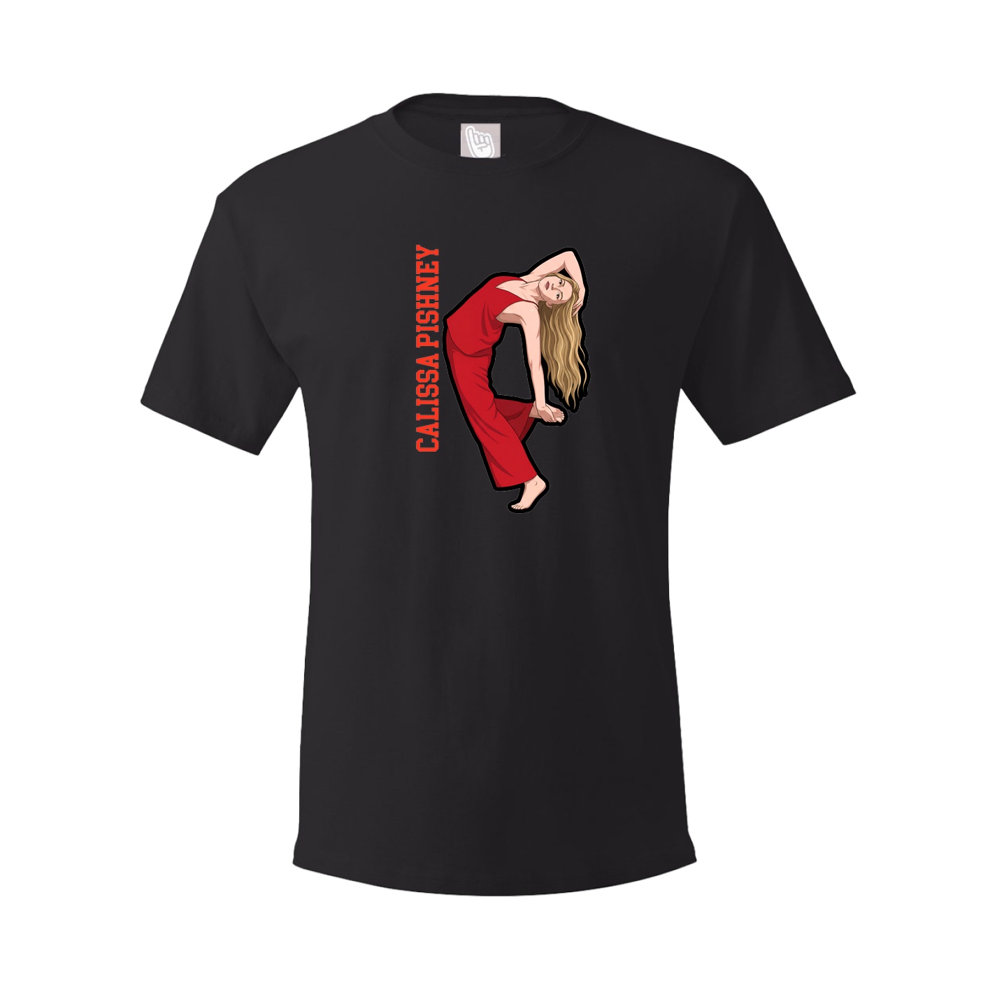 Youth Tee — Name Vertical in Black