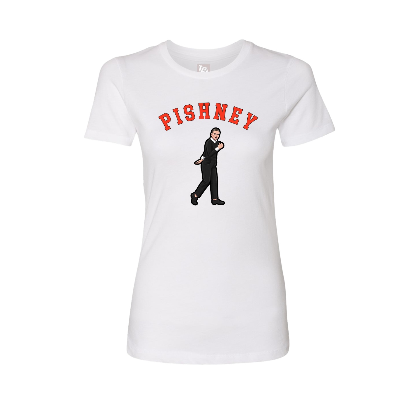 Fitted Women's Tee — Shirsey Arch in White