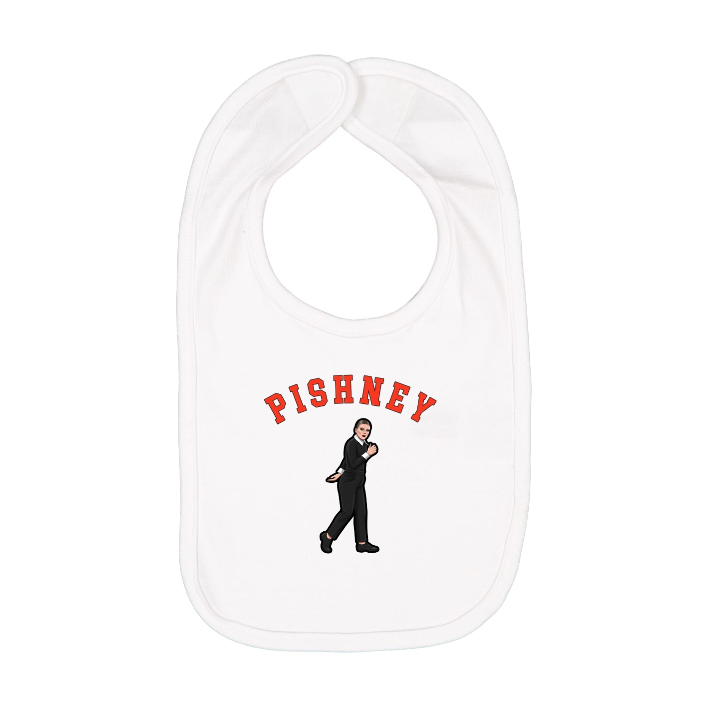 Infant Bib — Shirsey Arch in White