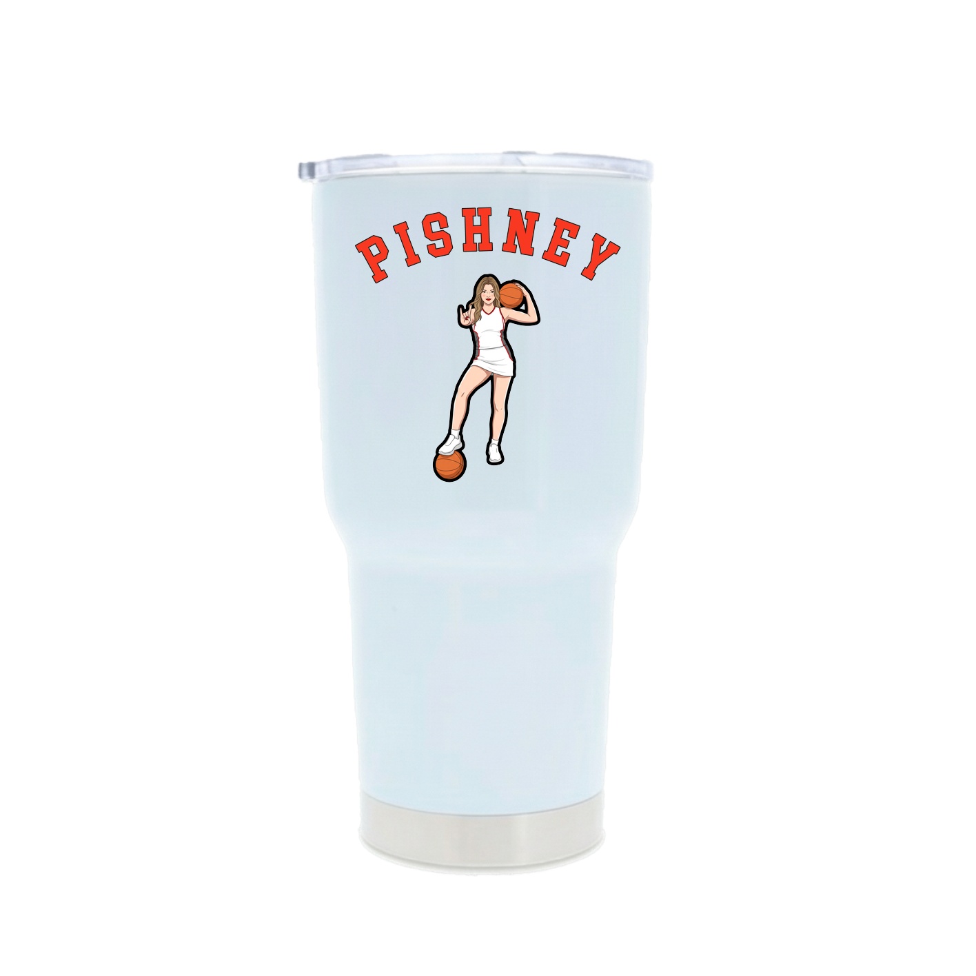 30oz Stainless Steel Tumbler — Shirsey Arch in White