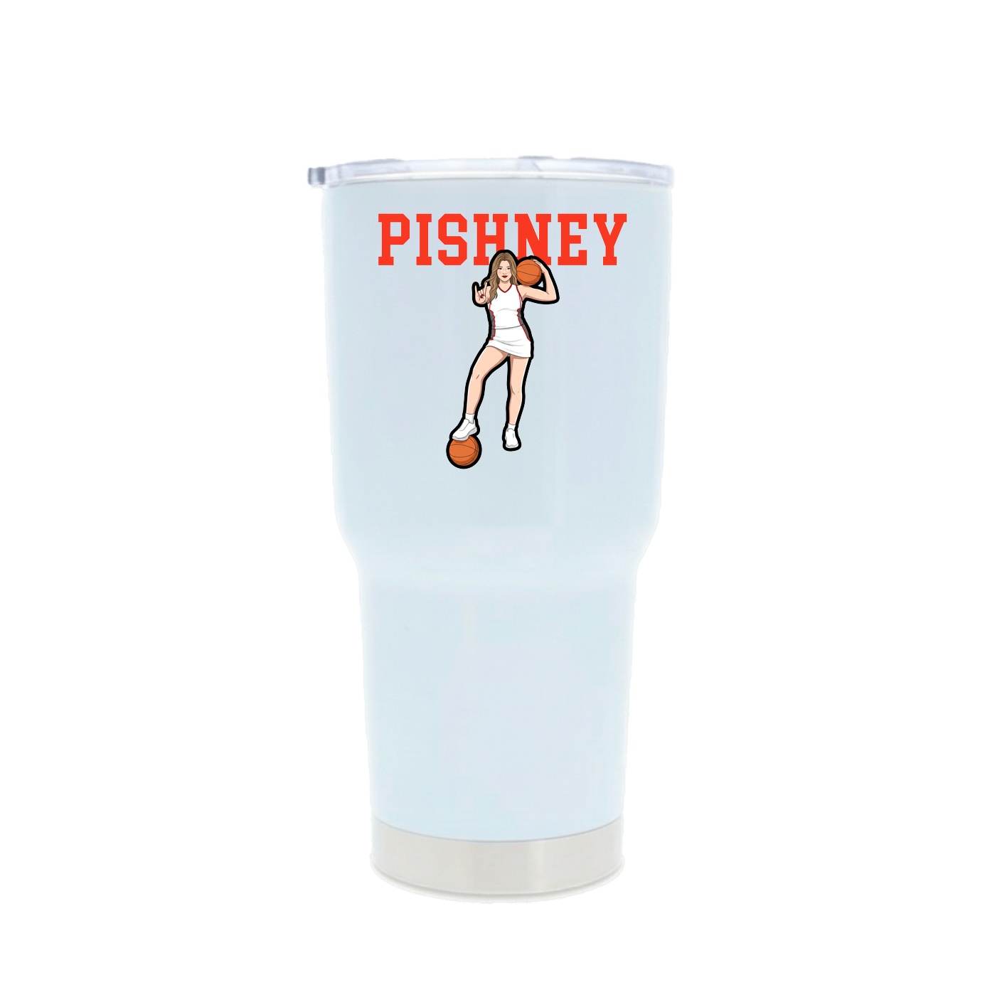 30oz Stainless Steel Tumbler — Shirsey in White