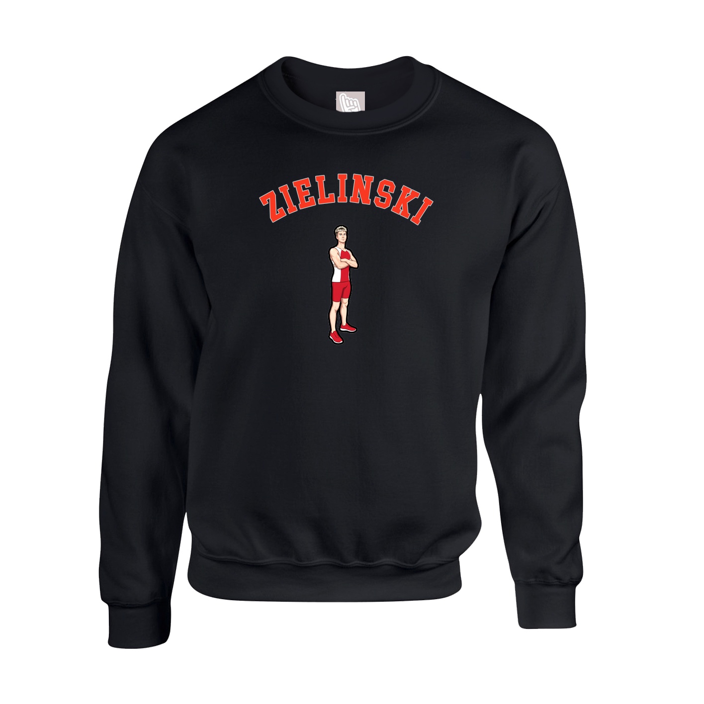 Fleece Crew — Shirsey Arch in Black