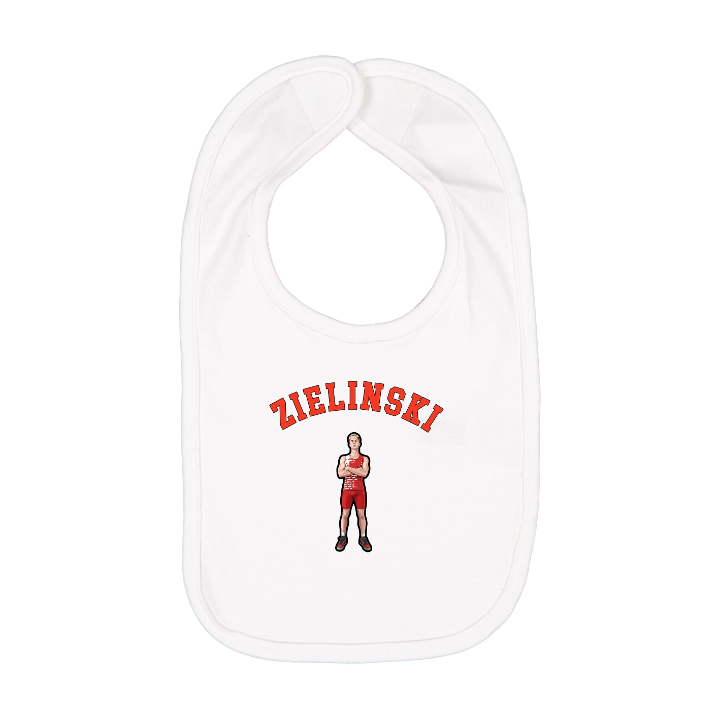 Infant Bib — Shirsey Arch in White
