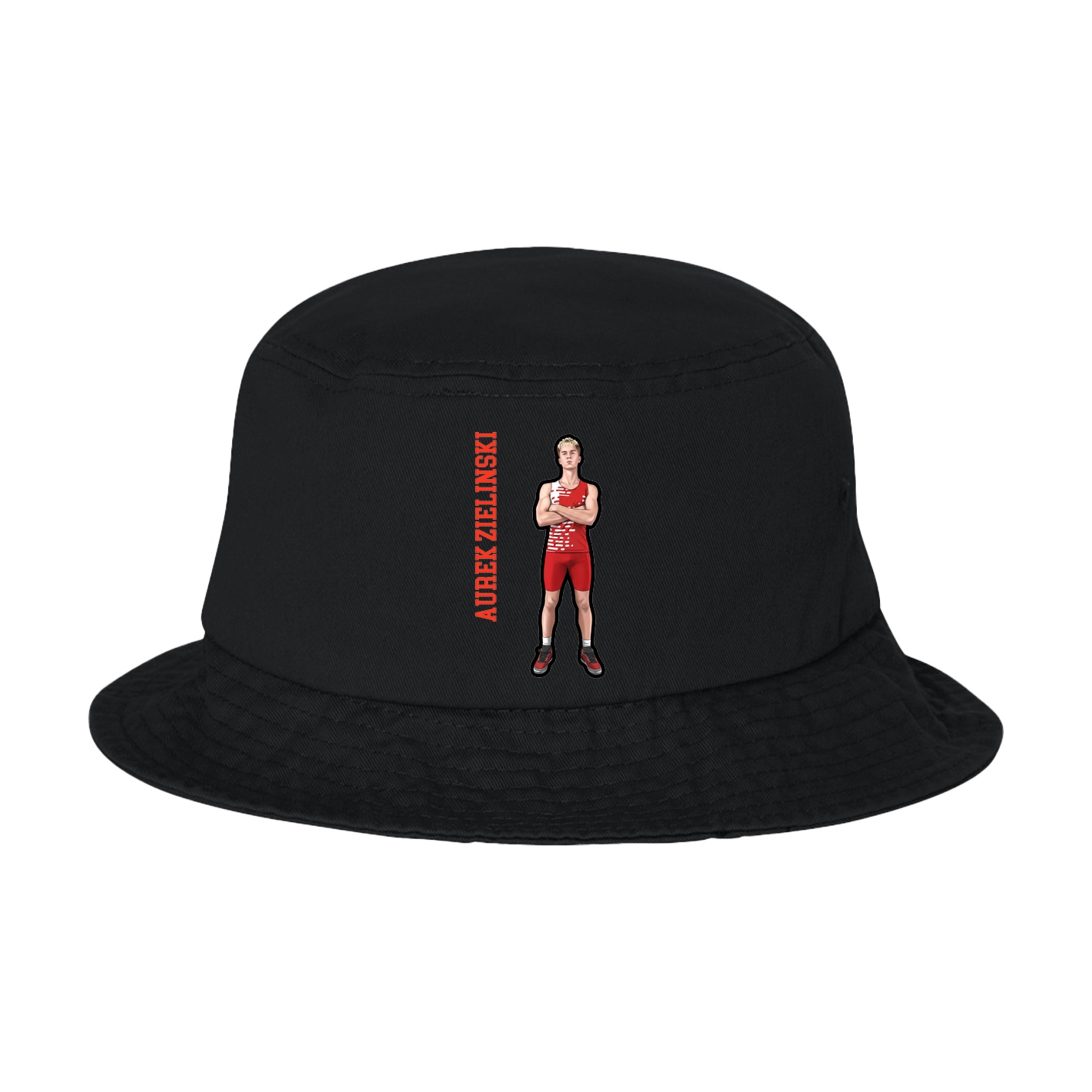 Bucket Cap — Name Vertical in Black