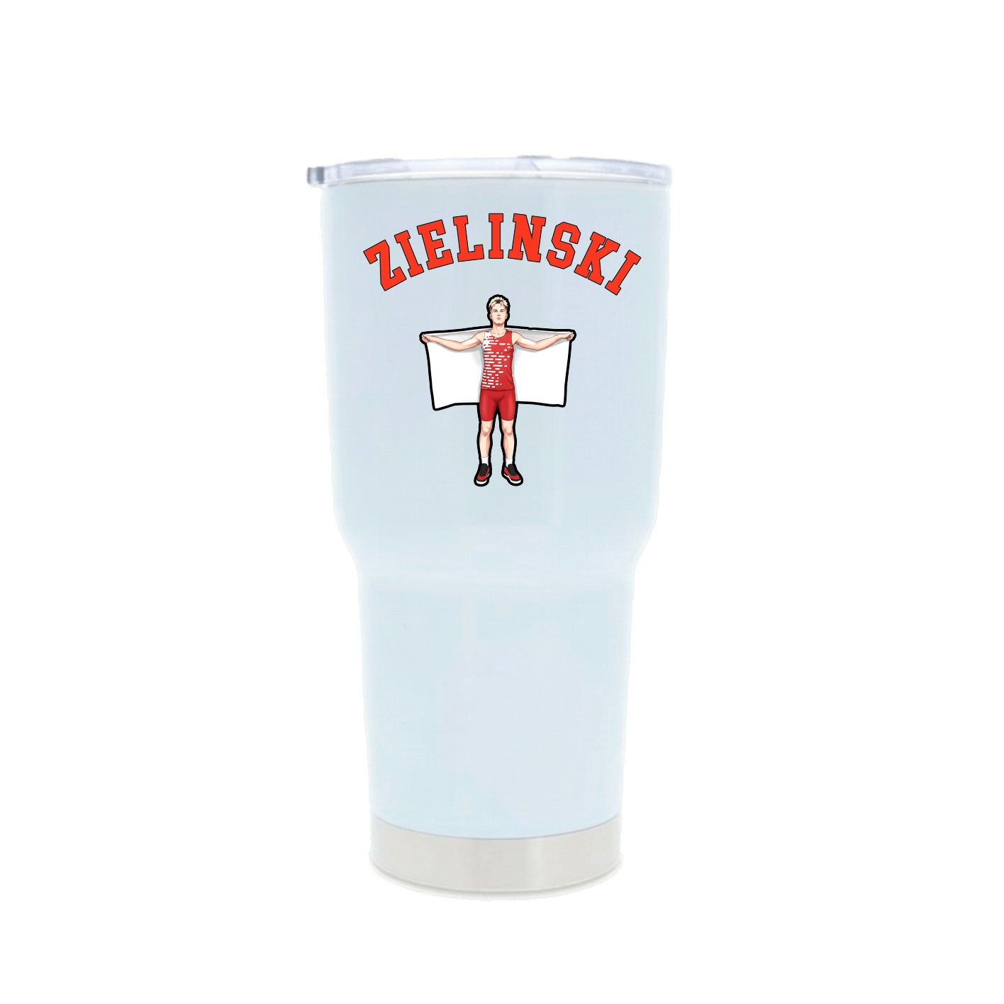30oz Stainless Steel Tumbler — Shirsey Arch in White
