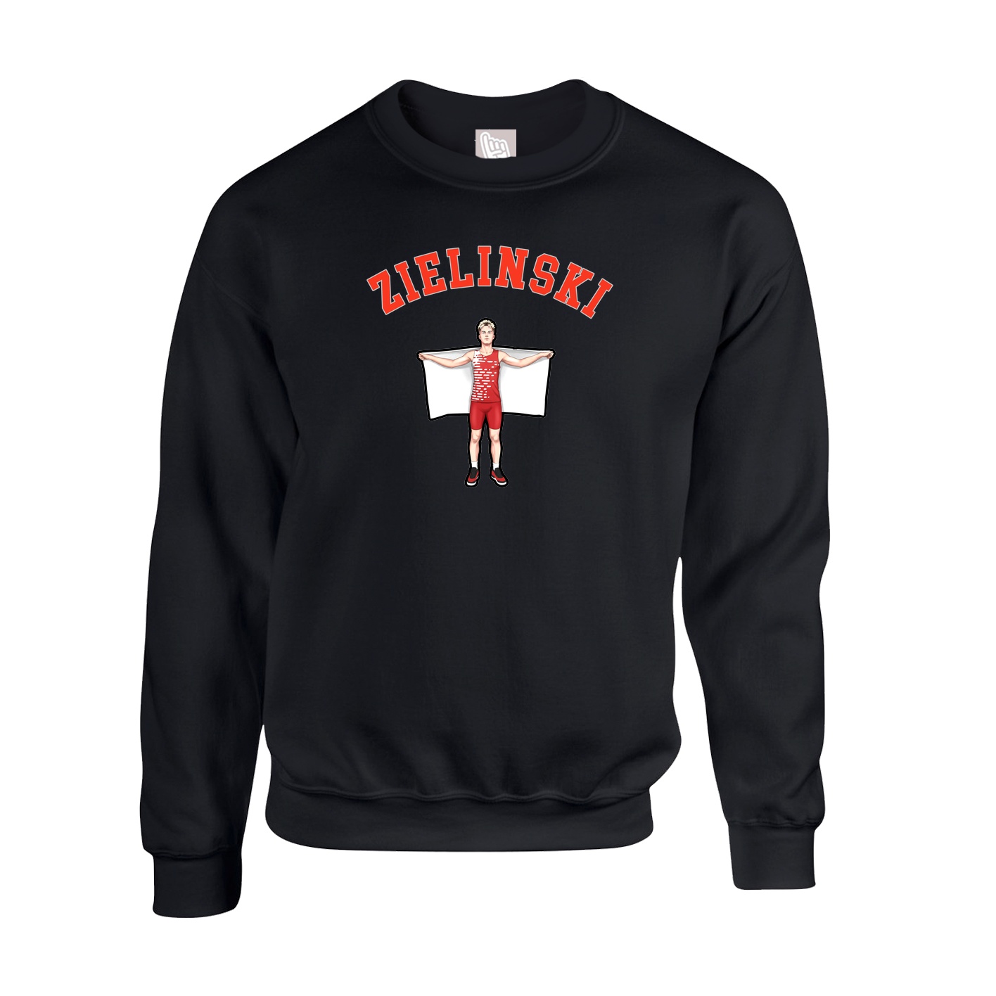 Fleece Crew — Shirsey Arch in Black