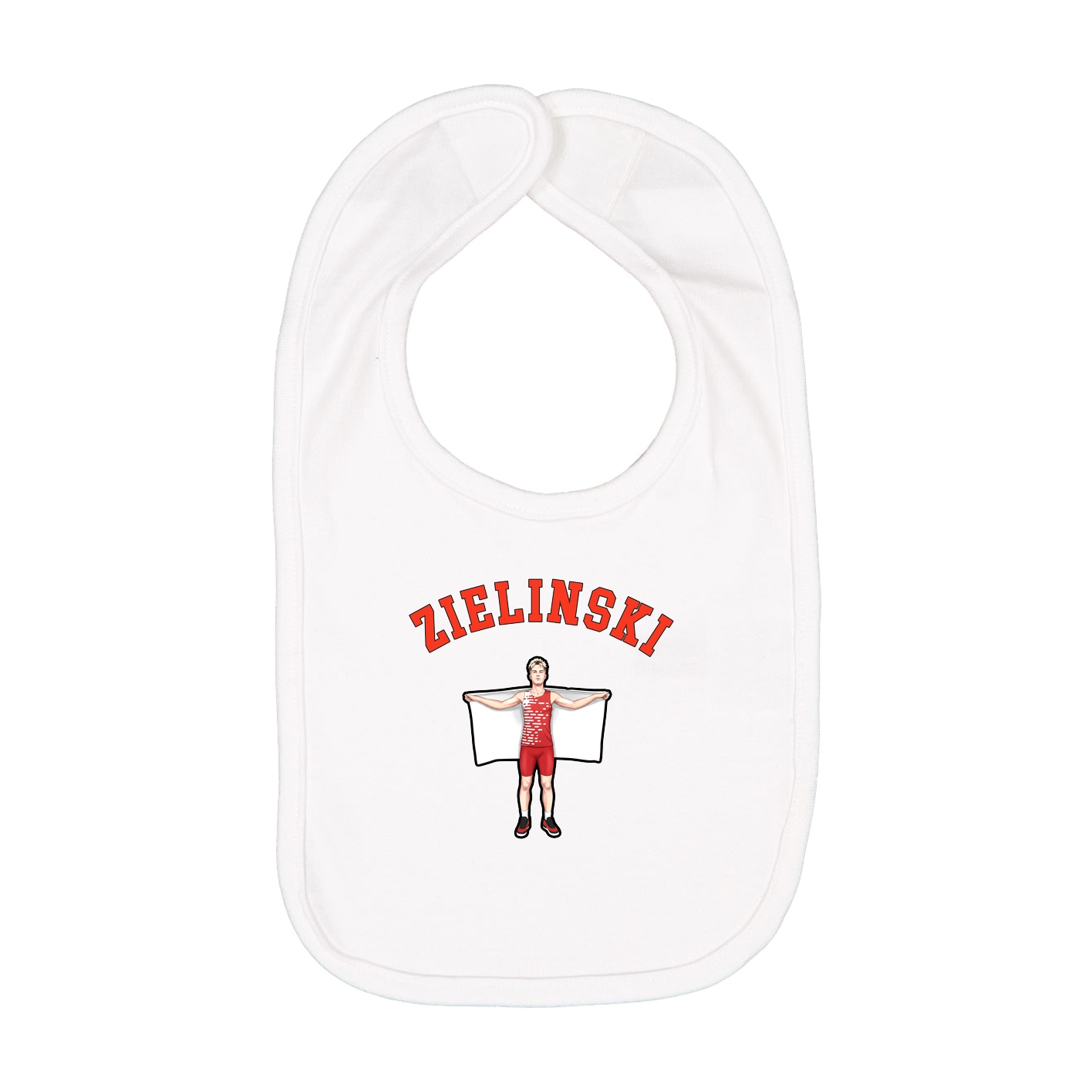 Infant Bib — Shirsey Arch in White