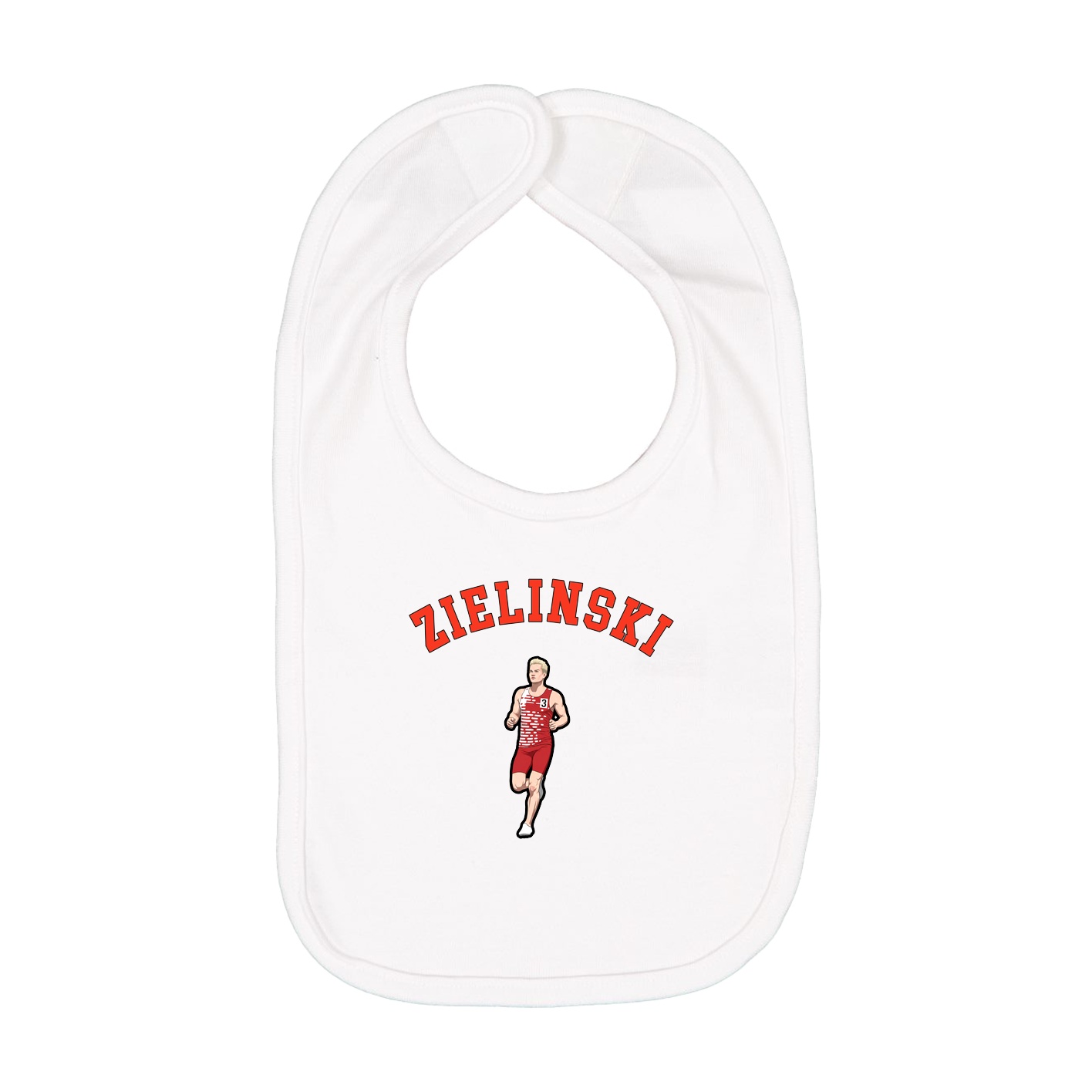 Infant Bib — Shirsey Arch in White