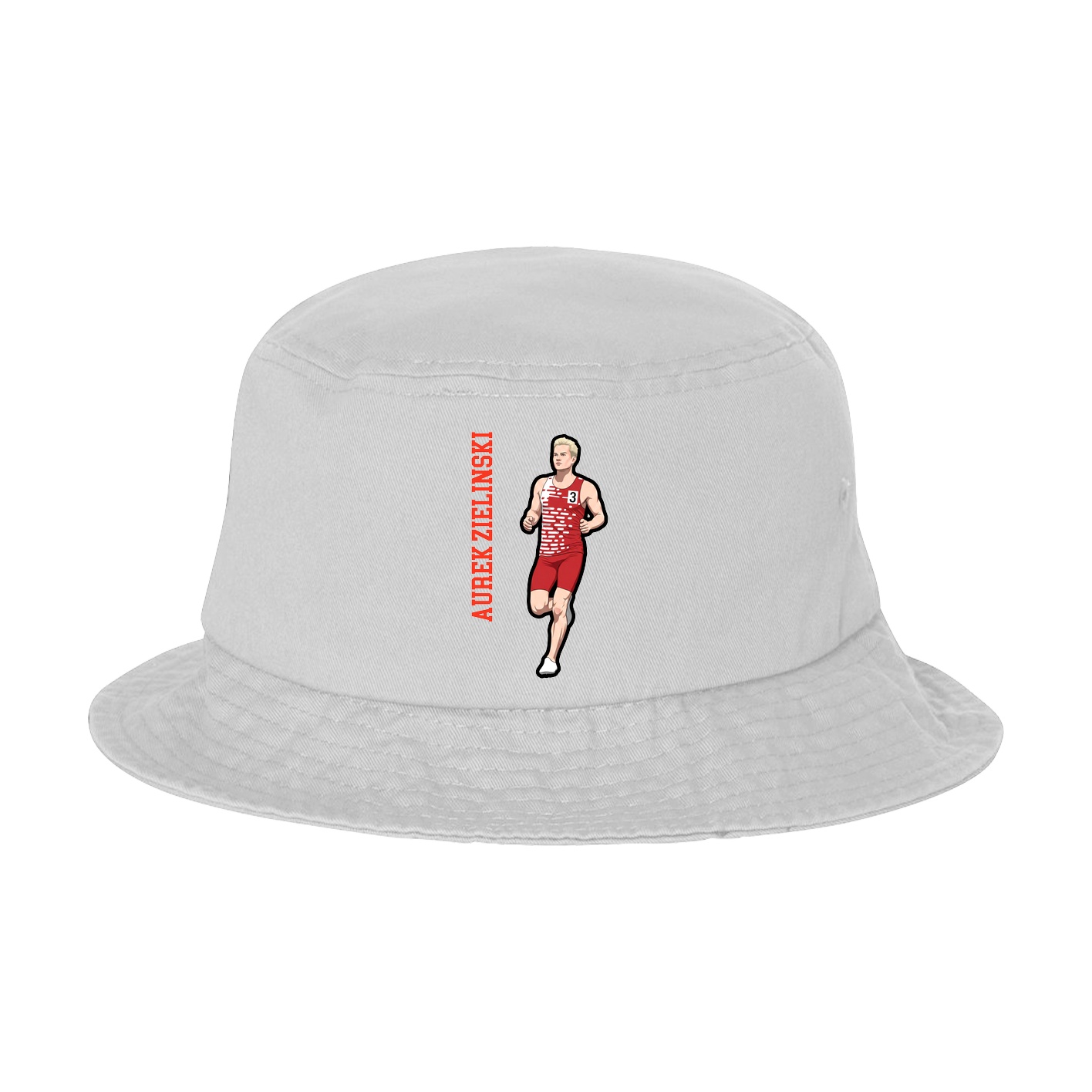 Bucket Cap — Name Vertical in White