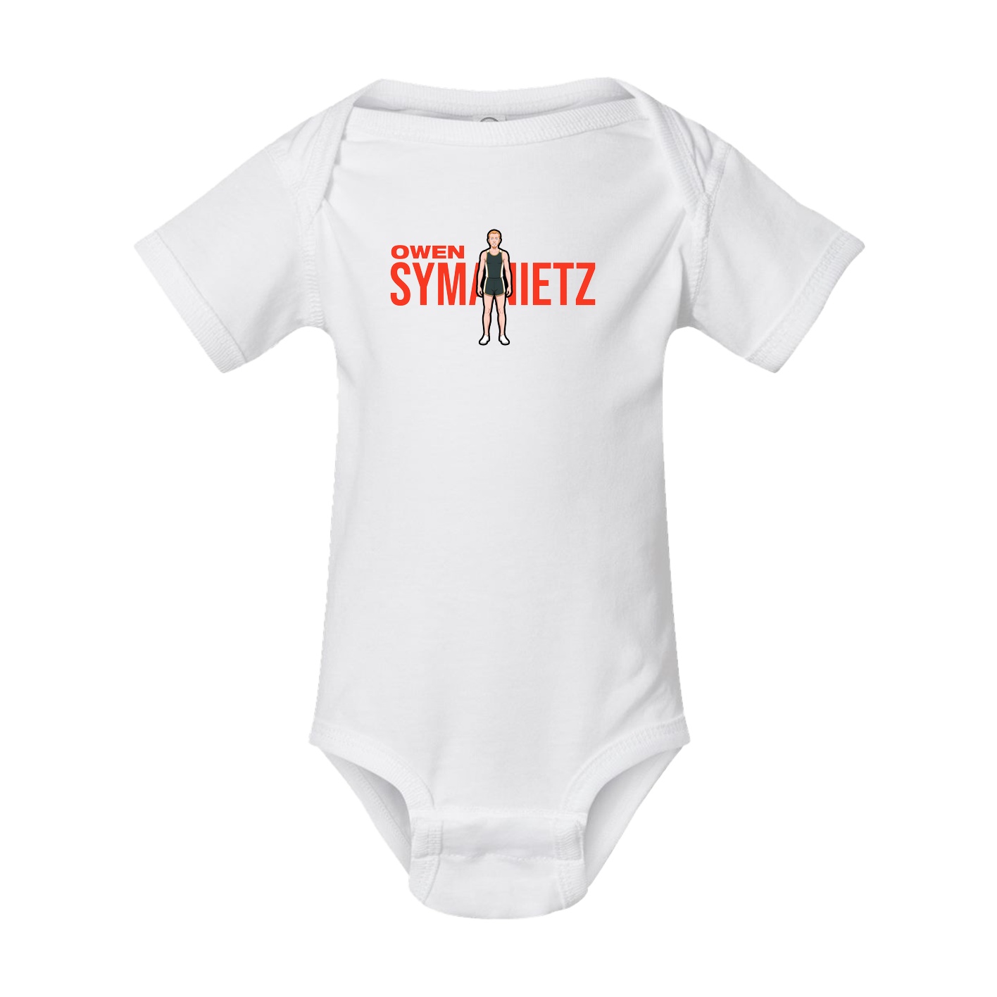 Baby Onesie — Player Name in White