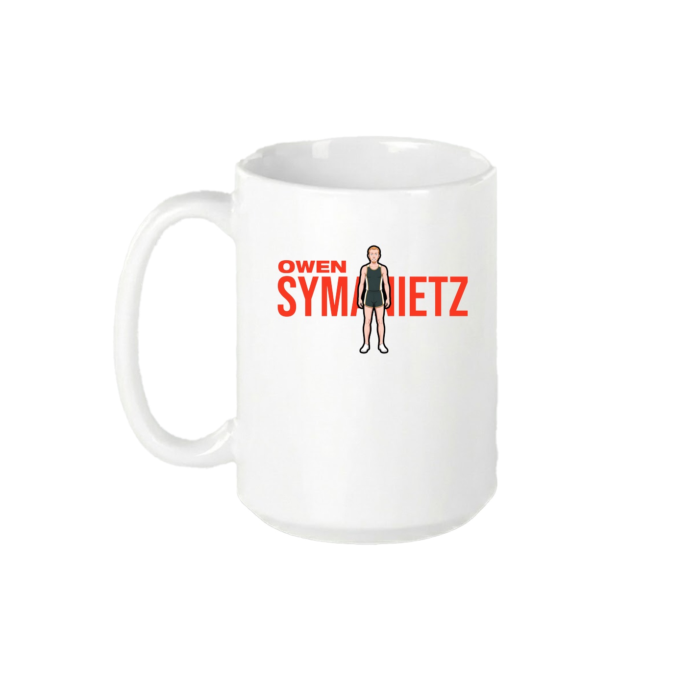 15oz Coffee Mug — Player Name in White