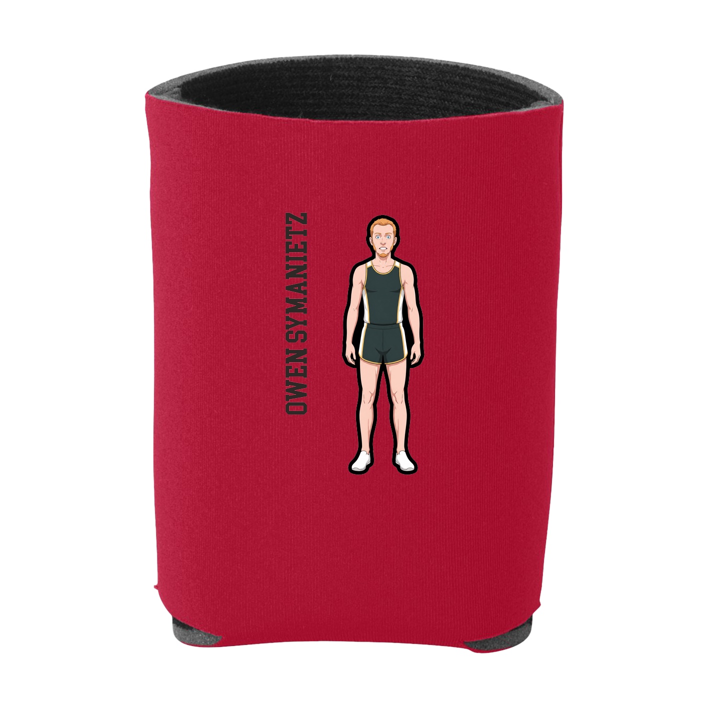 Can Holder — Name Vertical in Red