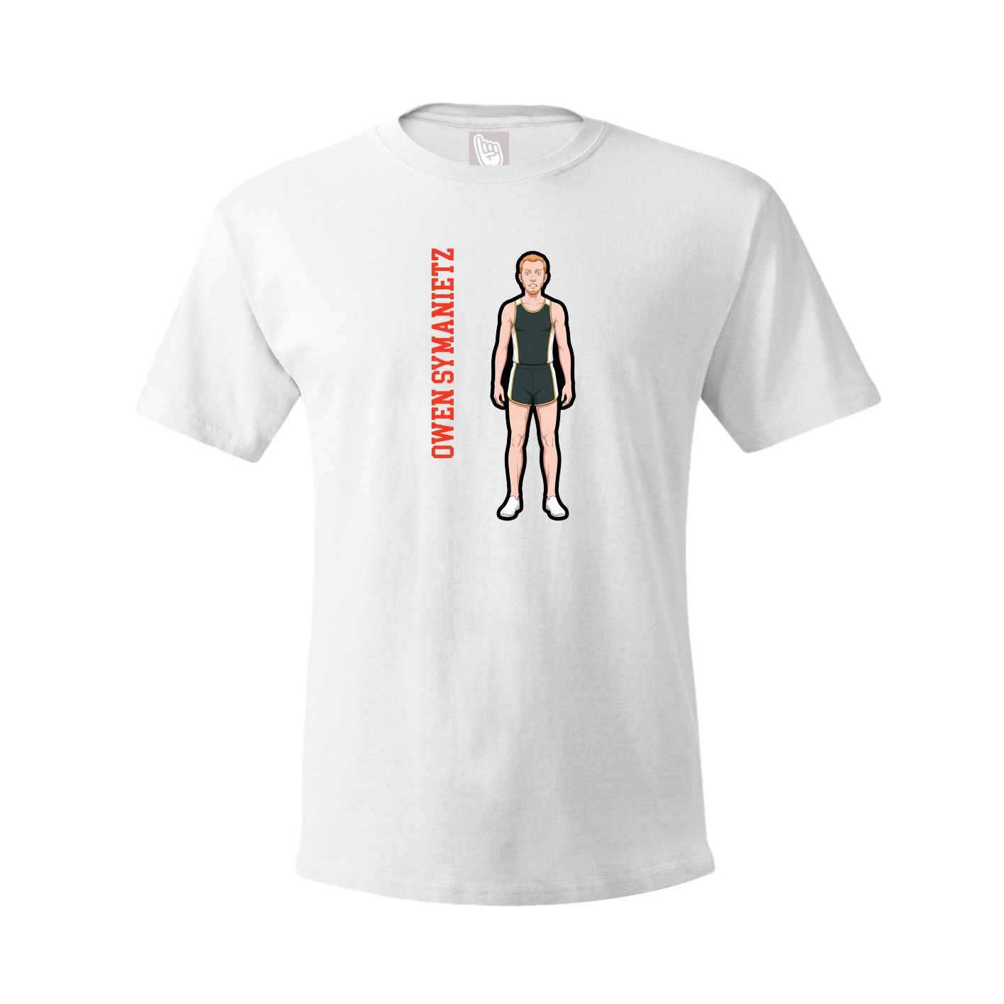 Youth Tee — Name Vertical in White