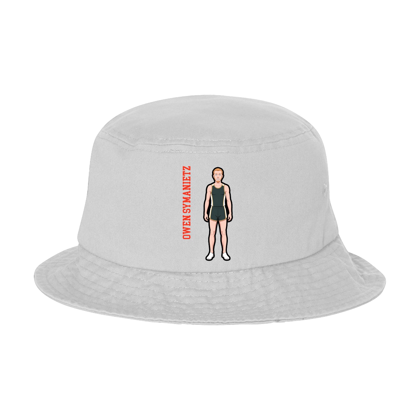 Bucket Cap — Name Vertical in White
